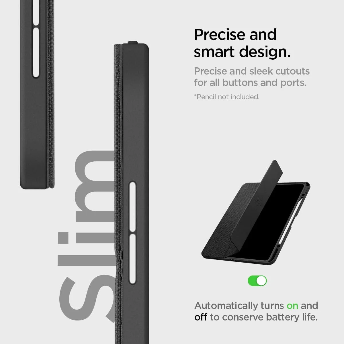 کاور محافظ آیپد پرو ۱۳ اینچ Spigen Urban Fit مدل M4 (2024) به همراه جای قلم - مشکی کاور محافظ آیپد پرو ۱۳ اینچ Spigen Urban Fit مدل M4 (2024) به همراه جای قلم - مشکی