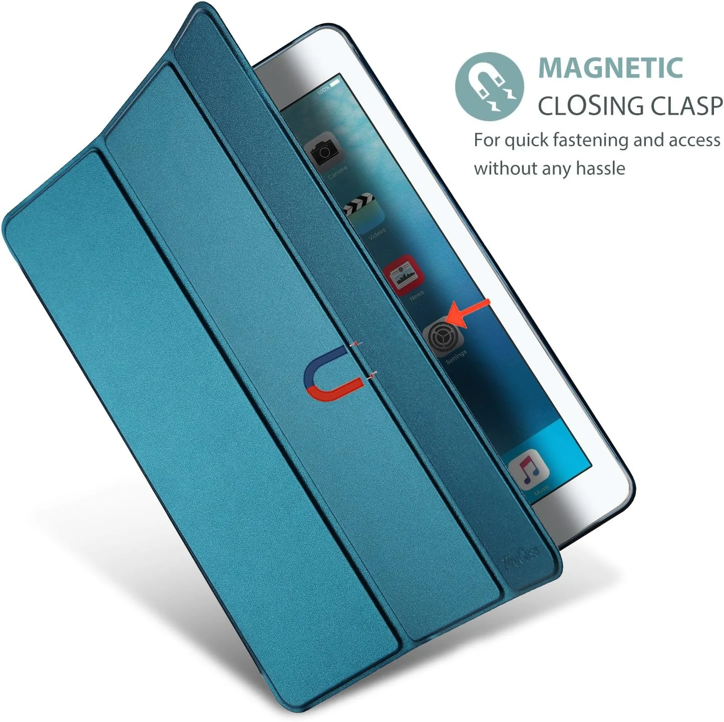 کاور آیپد مینی 4 پروکیس - کاور استند فوق العاده باریک و سبک با پشت مات نیمه شفاف و روکش هوشمند برای آیپد مینی 4 اپل (نسل چهارم آیپد مینی، مینی 4) - آبی فیروزه ای کاور آیپد مینی 4 پروکیس - کاور استند فوق العاده باریک و سبک با پشت مات نیمه شفاف و روکش هوشمند برای آیپد مینی 4 اپل (نسل چهارم آیپد مینی، مینی 4) - آبی فیروزه ای