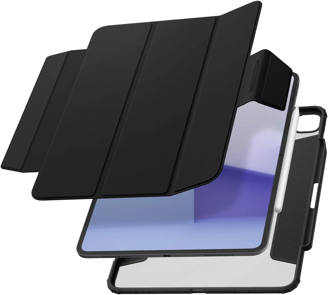 کاور محافظ آیپد پرو ۱۳ اینچ Spigen Air Skin Pro مدل (2024) M4 با پوشش مغناطیسی جداشدنی، پشت شفاف و جای قلم - مشکی کاور محافظ آیپد پرو ۱۳ اینچ Spigen Air Skin Pro مدل (2024) M4 با پوشش مغناطیسی جداشدنی، پشت شفاف و جای قلم - مشکی