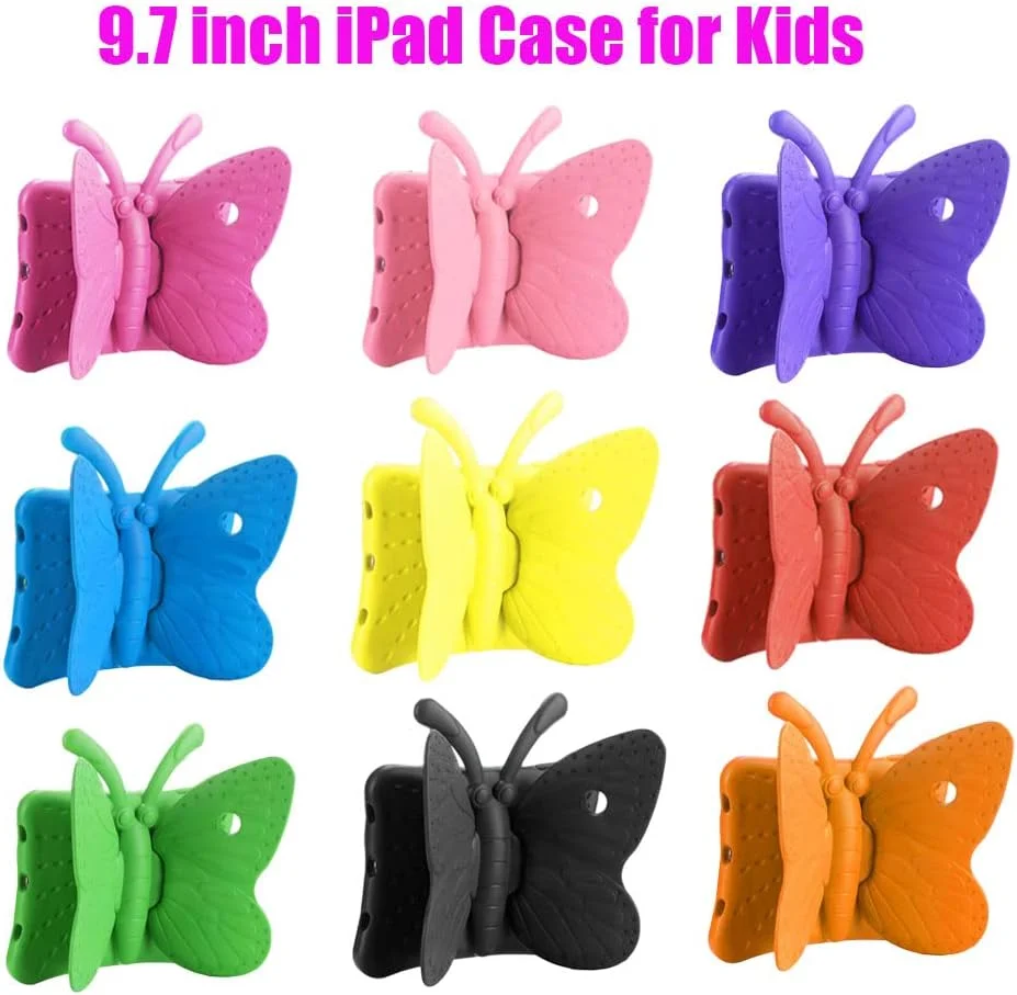 کیف آیپد نسل ششم AWH Tading برای کودکان، کیف آیپد 9.7 اینچی، پوشش محافظ تبلت فوم EVA سبک وزن مقاوم در برابر ضربه با پایه نگهدارنده برای اپل آیپد ایر/ایر 2 آیپد 9.7 2017/2018 - پروانه زیبا، بنفش کیف آیپد نسل ششم AWH Tading برای کودکان، کیف آیپد 9.7 اینچی، پوشش محافظ تبلت فوم EVA سبک وزن مقاوم در برابر ضربه با پایه نگهدارنده برای اپل آیپد ایر/ایر 2 آیپد 9.7 2017/2018 - پروانه زیبا، بنفش