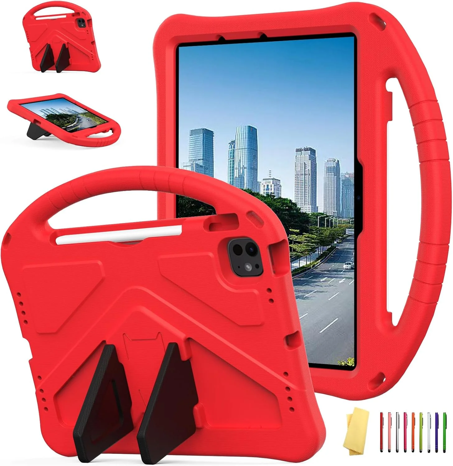 کیف محافظ کودکانه UUcovers مناسب برای آیپد ایر 11 اینچ M3 2025/ M2 2024، کاور باریک استند دار با جای قلم/دسته، فوم EVA نرم و سبک وزن مقاوم در برابر ضربه، کاور محافظ تبلت برای آیپد ایر 11 اینچ، قرمز کیف محافظ کودکانه UUcovers مناسب برای آیپد ایر 11 اینچ M3 2025/ M2 2024، کاور باریک استند دار با جای قلم/دسته، فوم EVA نرم و سبک وزن مقاوم در برابر ضربه، کاور محافظ تبلت برای آیپد ایر 11 اینچ، قرمز