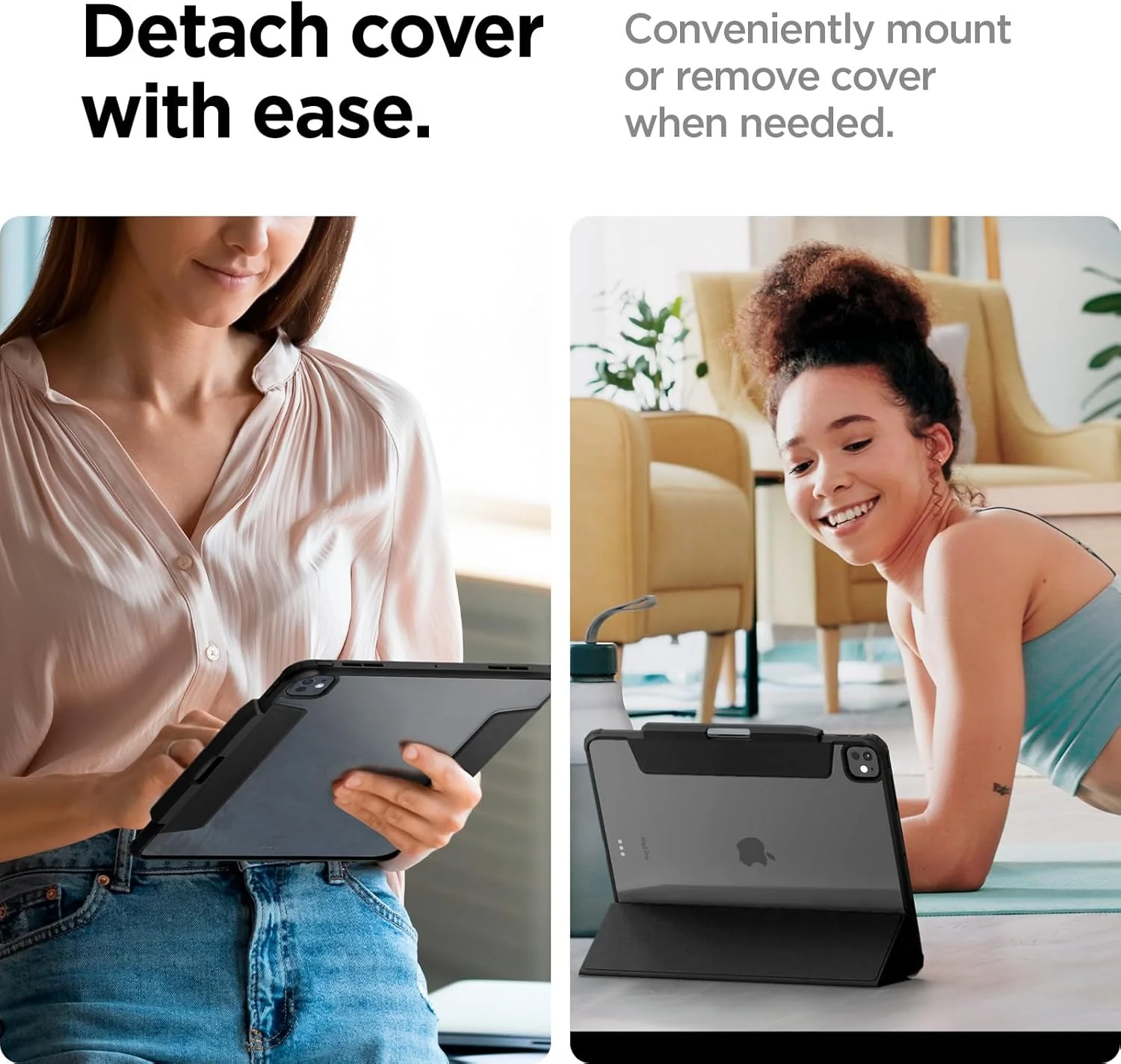 کاور محافظ آیپد پرو ۱۳ اینچ Spigen Air Skin Pro مدل (2024) M4 با پوشش مغناطیسی جداشدنی، پشت شفاف و جای قلم - مشکی کاور محافظ آیپد پرو ۱۳ اینچ Spigen Air Skin Pro مدل (2024) M4 با پوشش مغناطیسی جداشدنی، پشت شفاف و جای قلم - مشکی