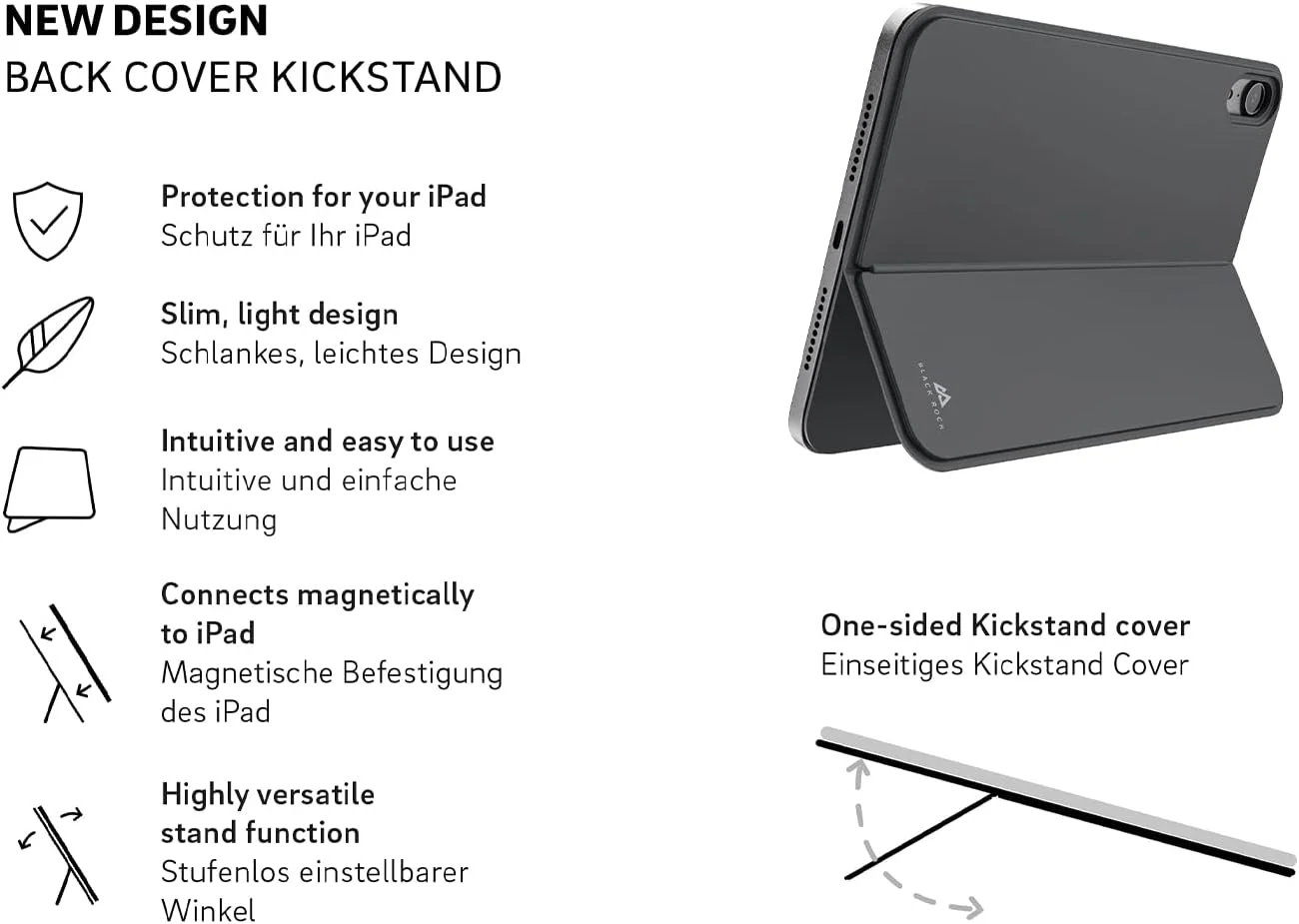 کاور محافظ پایه دار بلک راک مناسب برای آیپد مینی نسل 6 اپل 2021 8.3 اینچی، کاور هوشمند، مغناطیسی، کاور محافظ تبلت (مشکی) کاور محافظ پایه دار بلک راک مناسب برای آیپد مینی نسل 6 اپل 2021 8.3 اینچی، کاور هوشمند، مغناطیسی، کاور محافظ تبلت (مشکی)