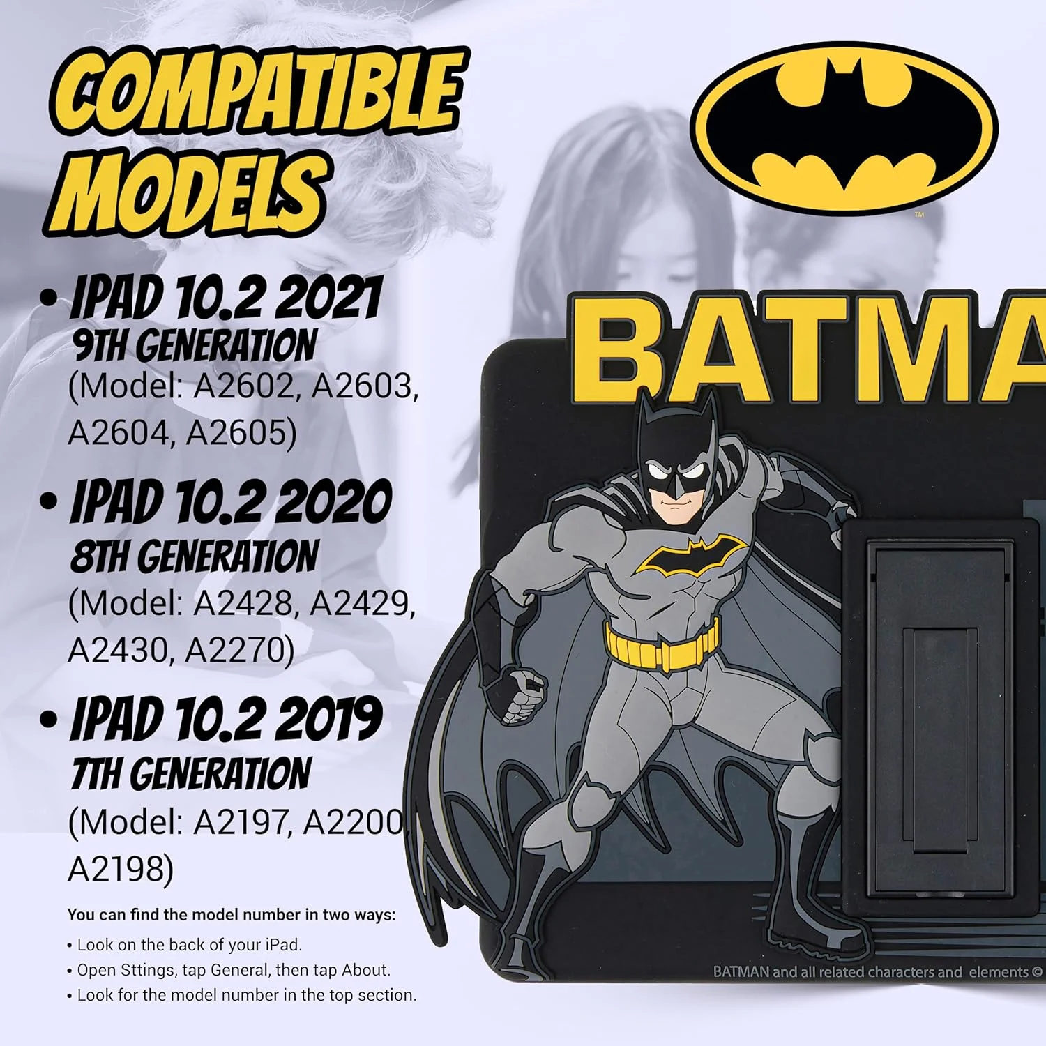 قاب بتمن برای آیپد کودکان، قاب آیپد نسل نهم، قاب آیپد نسل هشتم، قاب آیپد نسل هفتم برای کودکان، قاب آیپد 10.2 اینچی 2021/2020/2019، کاور تبلت با پایه، محافظ سیلیکونی ضد ضربه قاب بتمن برای آیپد کودکان، قاب آیپد نسل نهم، قاب آیپد نسل هشتم، قاب آیپد نسل هفتم برای کودکان، قاب آیپد 10.2 اینچی 2021/2020/2019، کاور تبلت با پایه، محافظ سیلیکونی ضد ضربه