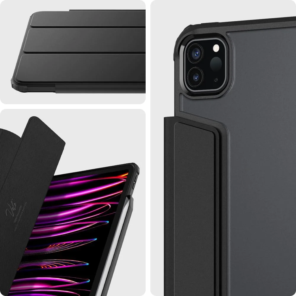 کاور محافظ آیپد پرو 12.9 اینچ Spigen Ultra Hybrid Pro مناسب برای نسل ششم M2 (سال 2022) / نسل پنجم (سال 2021) به همراه جای قلم - مشکی کاور محافظ آیپد پرو 12.9 اینچ Spigen Ultra Hybrid Pro مناسب برای نسل ششم M2 (سال 2022) / نسل پنجم (سال 2021) به همراه جای قلم - مشکی