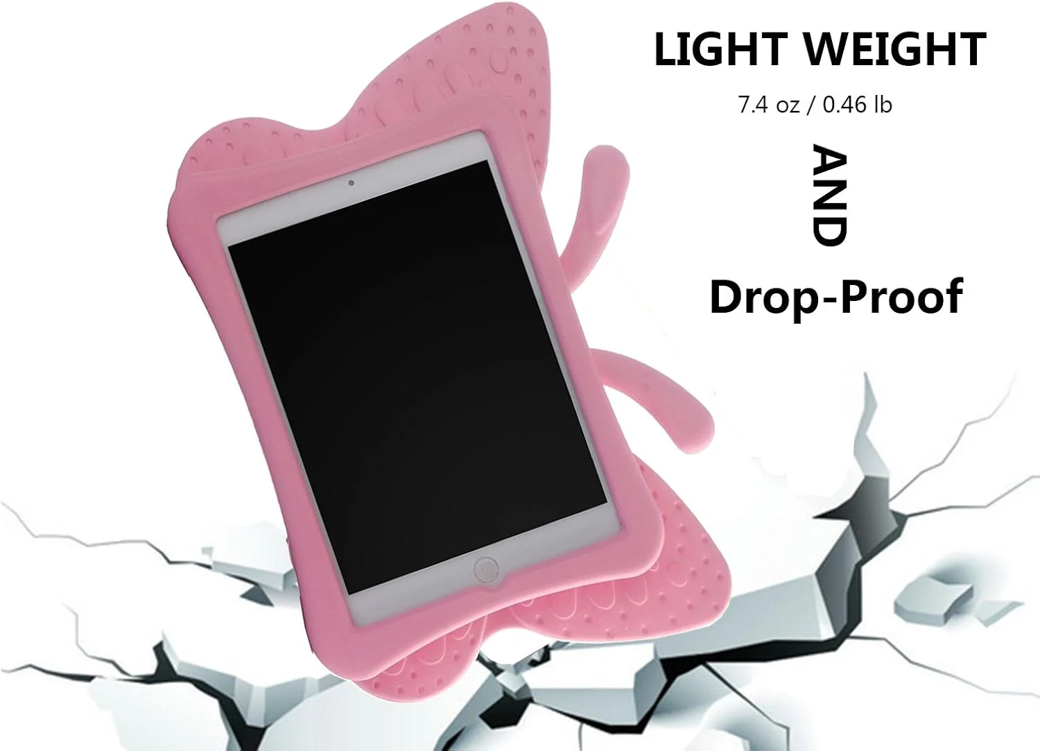 کاور آیپد مینی AWH مناسب کودکان، طراحی پروانه ای سبک و زیبا، ضد ضربه، ساخته شده از فوم نرم EVA، محافظ تبلت برای اپل آیپد مینی 1/2/3/4 - صورتی کاور آیپد مینی AWH مناسب کودکان، طراحی پروانه ای سبک و زیبا، ضد ضربه، ساخته شده از فوم نرم EVA، محافظ تبلت برای اپل آیپد مینی 1/2/3/4 - صورتی