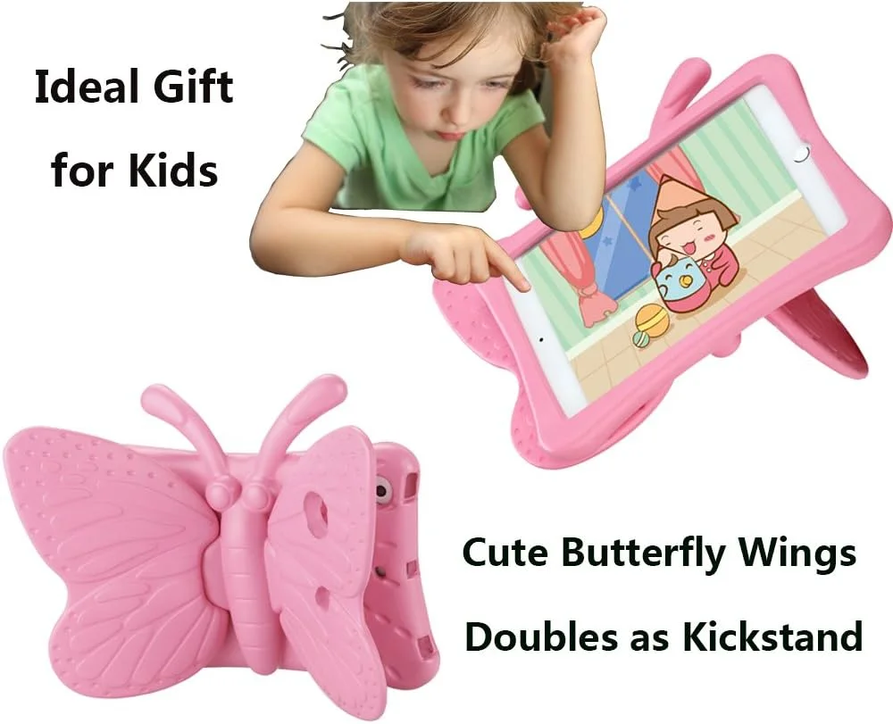 کاور آیپد مینی AWH مناسب کودکان، طراحی پروانه ای سبک و زیبا، ضد ضربه، ساخته شده از فوم نرم EVA، محافظ تبلت برای اپل آیپد مینی 1/2/3/4 - صورتی کاور آیپد مینی AWH مناسب کودکان، طراحی پروانه ای سبک و زیبا، ضد ضربه، ساخته شده از فوم نرم EVA، محافظ تبلت برای اپل آیپد مینی 1/2/3/4 - صورتی
