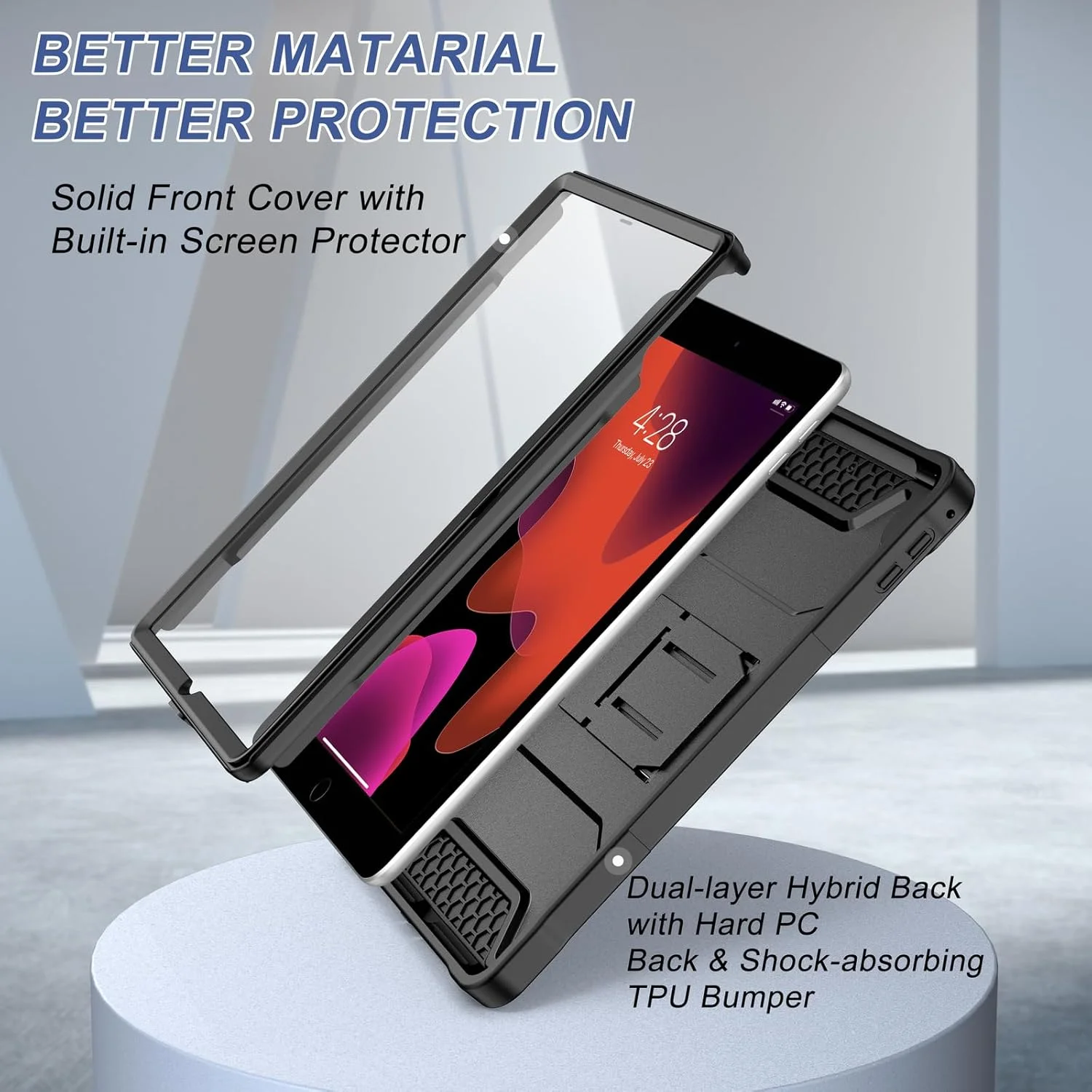 کاور محافظتی Soke مناسب برای آیپد نسل ششم/پنجم 9.7 اینچی 2018/2017، دارای محافظ صفحه نمایش داخلی و پایه، کاور محافظتی سنگین و مقاوم برای Apple iPad Air 2 / Pro 9.7 - مشکی کاور محافظتی Soke مناسب برای آیپد نسل ششم/پنجم 9.7 اینچی 2018/2017، دارای محافظ صفحه نمایش داخلی و پایه، کاور محافظتی سنگین و مقاوم برای Apple iPad Air 2 / Pro 9.7 - مشکی