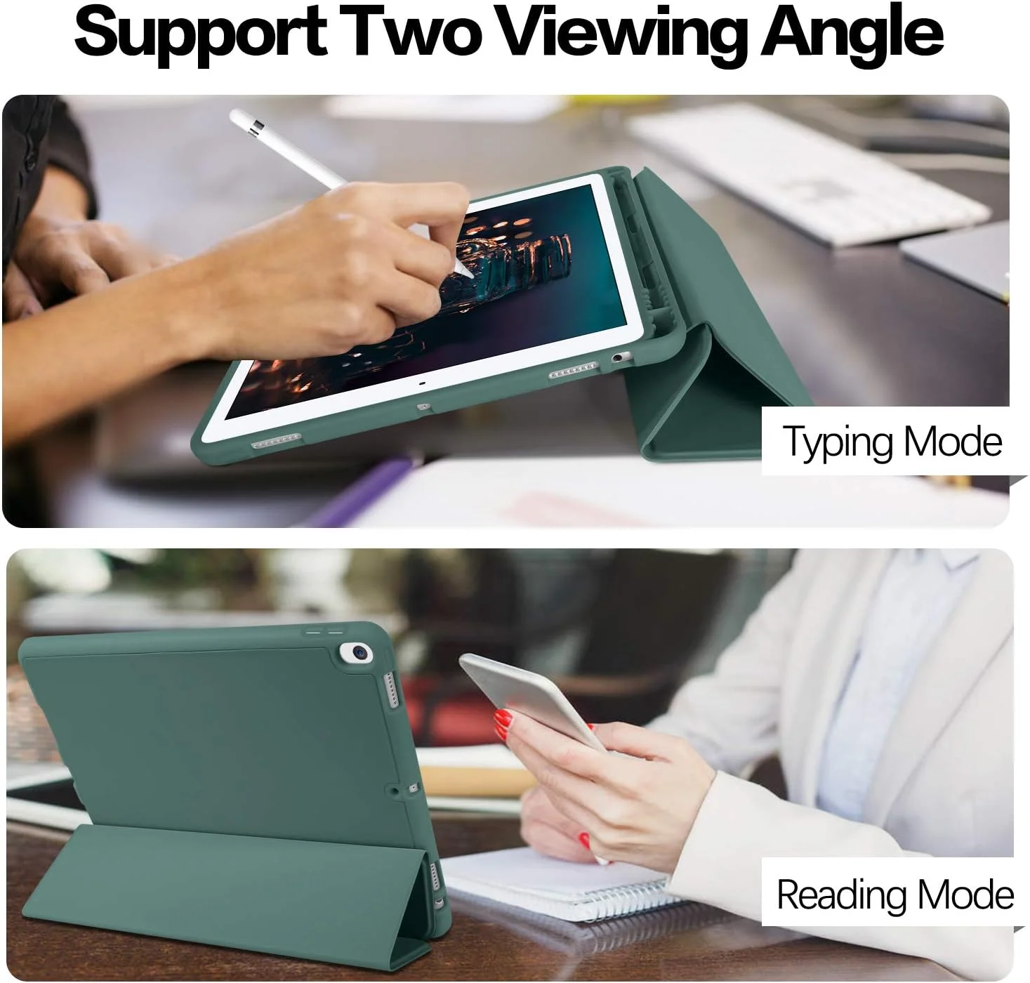 کیف BENTOBEN برای آیپد ایر 10.5 اینچی (نسل سوم) 2019 / آیپد پرو 10.5 اینچی 2017 با نگهدارنده قلم، کیف محافظ تبلت ممتاز باریک با پشت TPU نرم، پوشش هوشمند با قابلیت خواب/بیدار خودکار برای اپل آیپد ایر 3، سبز تیره کیف BENTOBEN برای آیپد ایر 10.5 اینچی (نسل سوم) 2019 / آیپد پرو 10.5 اینچی 2017 با نگهدارنده قلم، کیف محافظ تبلت ممتاز باریک با پشت TPU نرم، پوشش هوشمند با قابلیت خواب/بیدار خودکار برای اپل آیپد ایر 3، سبز تیره