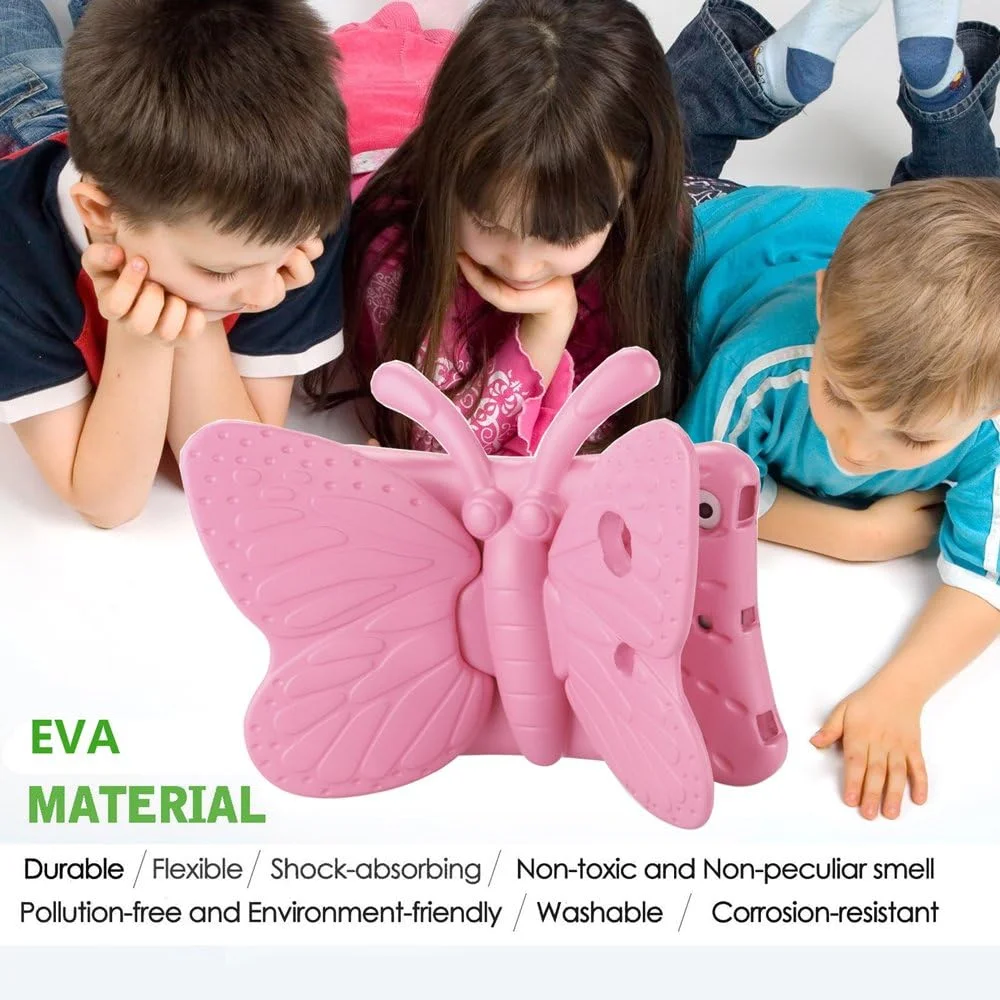 کاور آیپد مینی AWH مناسب کودکان، طراحی پروانه ای سبک و زیبا، ضد ضربه، ساخته شده از فوم نرم EVA، محافظ تبلت برای اپل آیپد مینی 1/2/3/4 - صورتی کاور آیپد مینی AWH مناسب کودکان، طراحی پروانه ای سبک و زیبا، ضد ضربه، ساخته شده از فوم نرم EVA، محافظ تبلت برای اپل آیپد مینی 1/2/3/4 - صورتی