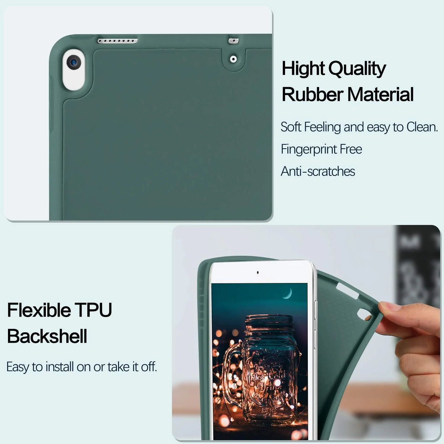 کیف BENTOBEN برای آیپد ایر 10.5 اینچی (نسل سوم) 2019 / آیپد پرو 10.5 اینچی 2017 با نگهدارنده قلم، کیف محافظ تبلت ممتاز باریک با پشت TPU نرم، پوشش هوشمند با قابلیت خواب/بیدار خودکار برای اپل آیپد ایر 3، سبز تیره کیف BENTOBEN برای آیپد ایر 10.5 اینچی (نسل سوم) 2019 / آیپد پرو 10.5 اینچی 2017 با نگهدارنده قلم، کیف محافظ تبلت ممتاز باریک با پشت TPU نرم، پوشش هوشمند با قابلیت خواب/بیدار خودکار برای اپل آیپد ایر 3، سبز تیره