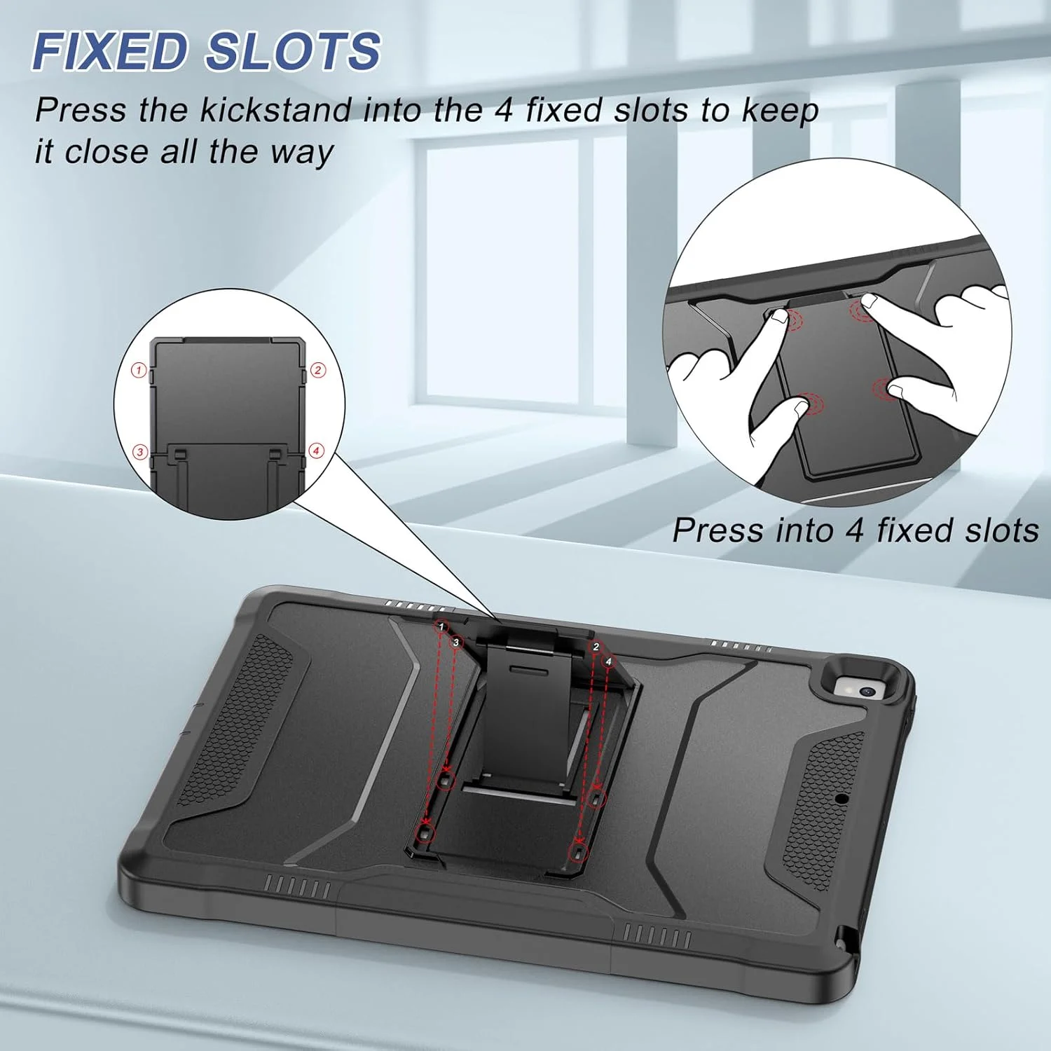 کاور محافظتی Soke مناسب برای آیپد نسل ششم/پنجم 9.7 اینچی 2018/2017، دارای محافظ صفحه نمایش داخلی و پایه، کاور محافظتی سنگین و مقاوم برای Apple iPad Air 2 / Pro 9.7 - مشکی کاور محافظتی Soke مناسب برای آیپد نسل ششم/پنجم 9.7 اینچی 2018/2017، دارای محافظ صفحه نمایش داخلی و پایه، کاور محافظتی سنگین و مقاوم برای Apple iPad Air 2 / Pro 9.7 - مشکی