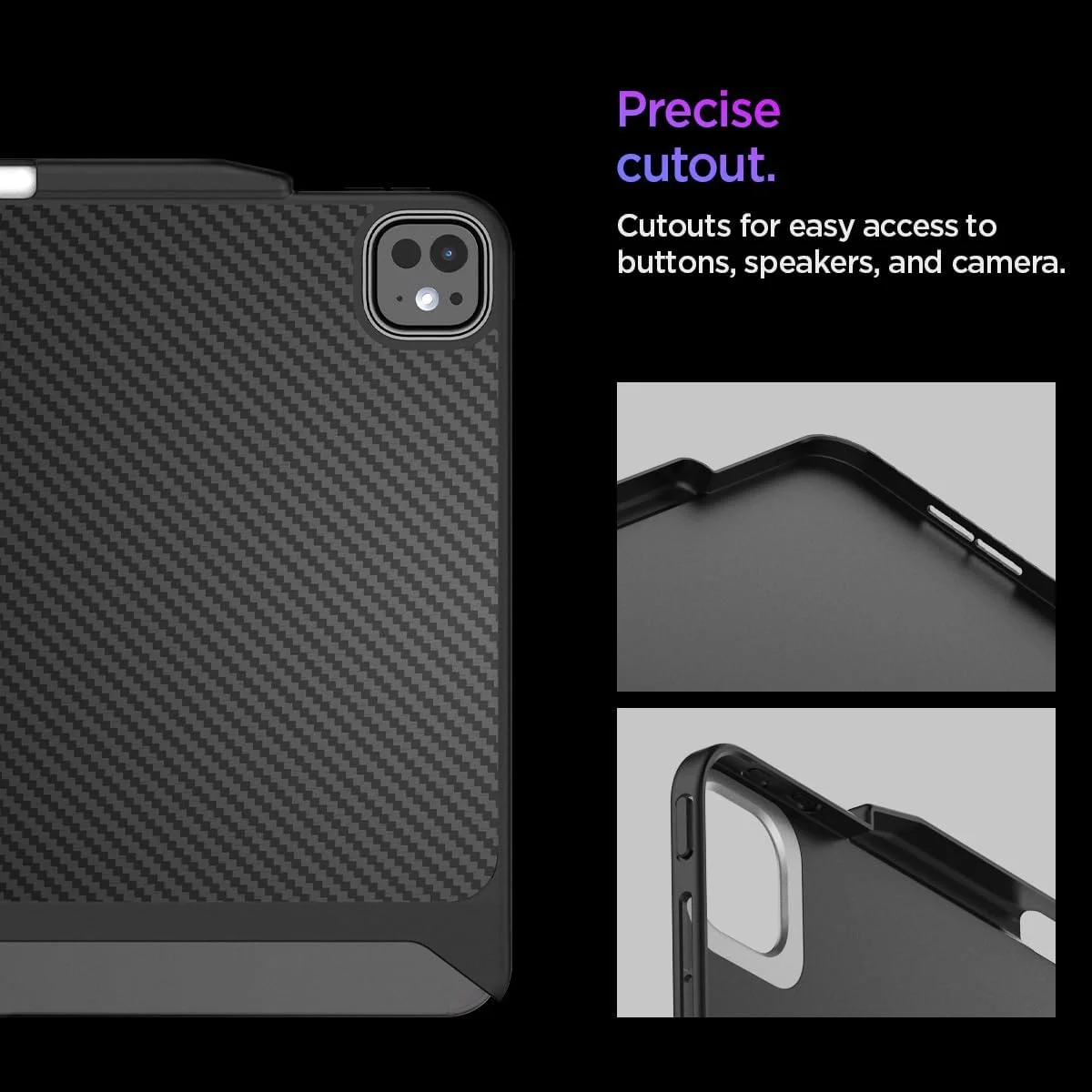 کاور محافظ اسپایگن Enzo Aramid سازگار با آیپد پرو ۱۳ اینچ نسل هفتم M4 (2024) - مشکی کاور محافظ اسپایگن Enzo Aramid سازگار با آیپد پرو ۱۳ اینچ نسل هفتم M4 (2024) - مشکی