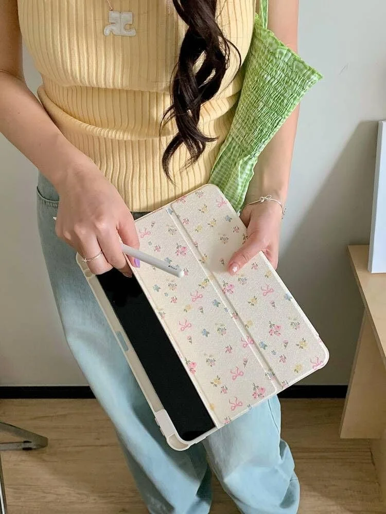 کیف چرمی باریک و سخت با استند قابل تنظیم و جای مداد برای آیپد ۹ ۱۰.۲ اینچی نسل نهم ۲۰۲۱، طرح پاپیون گلدار شیک و دوست داشتنی، مناسب دختران و کودکان - رنگ کرم سفید صورتی کیف چرمی باریک و سخت با استند قابل تنظیم و جای مداد برای آیپد ۹ ۱۰.۲ اینچی نسل نهم ۲۰۲۱، طرح پاپیون گلدار شیک و دوست داشتنی، مناسب دختران و کودکان - رنگ کرم سفید صورتی