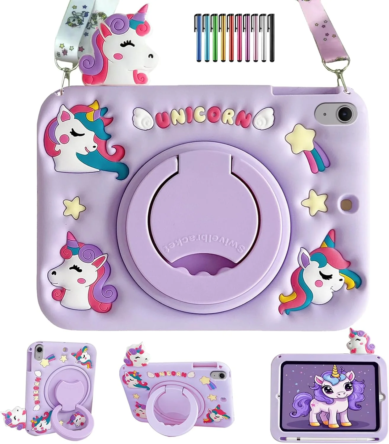 کیف EspZanthic سازگار با آیپد (A16) نسل 11 اینچی 11 اینچ 2025، آیپد نسل 10 اینچی 10.9 اینچ 2022، پایه چرخان 360 درجه، بند شانه، قلم، بنفش کیف EspZanthic سازگار با آیپد (A16) نسل 11 اینچی 11 اینچ 2025، آیپد نسل 10 اینچی 10.9 اینچ 2022، پایه چرخان 360 درجه، بند شانه، قلم، بنفش