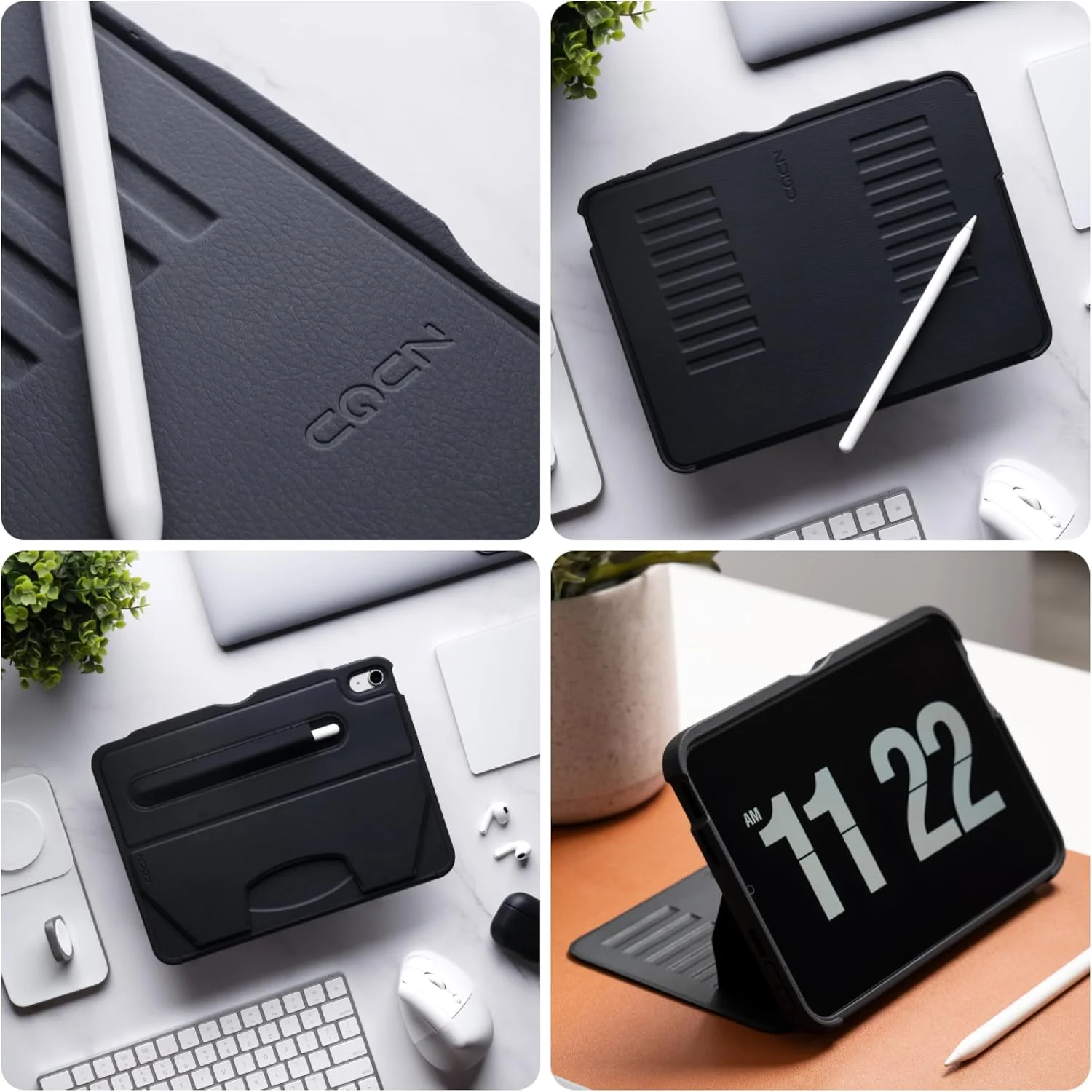 کاور محافظ فوق العاده نازک ZUGU CASE طراحی شده برای آیپد ایر 11 اینچ (M3, 2025 / M2, 2024) / آیپد ایر 5 / آیپد ایر 4، 10.9 اینچ (2022/2020) پایه مغناطیسی (کاور خواب/بیدار) - مشکی کاور محافظ فوق العاده نازک ZUGU CASE طراحی شده برای آیپد ایر 11 اینچ (M3, 2025 / M2, 2024) / آیپد ایر 5 / آیپد ایر 4، 10.9 اینچ (2022/2020) پایه مغناطیسی (کاور خواب/بیدار) - مشکی