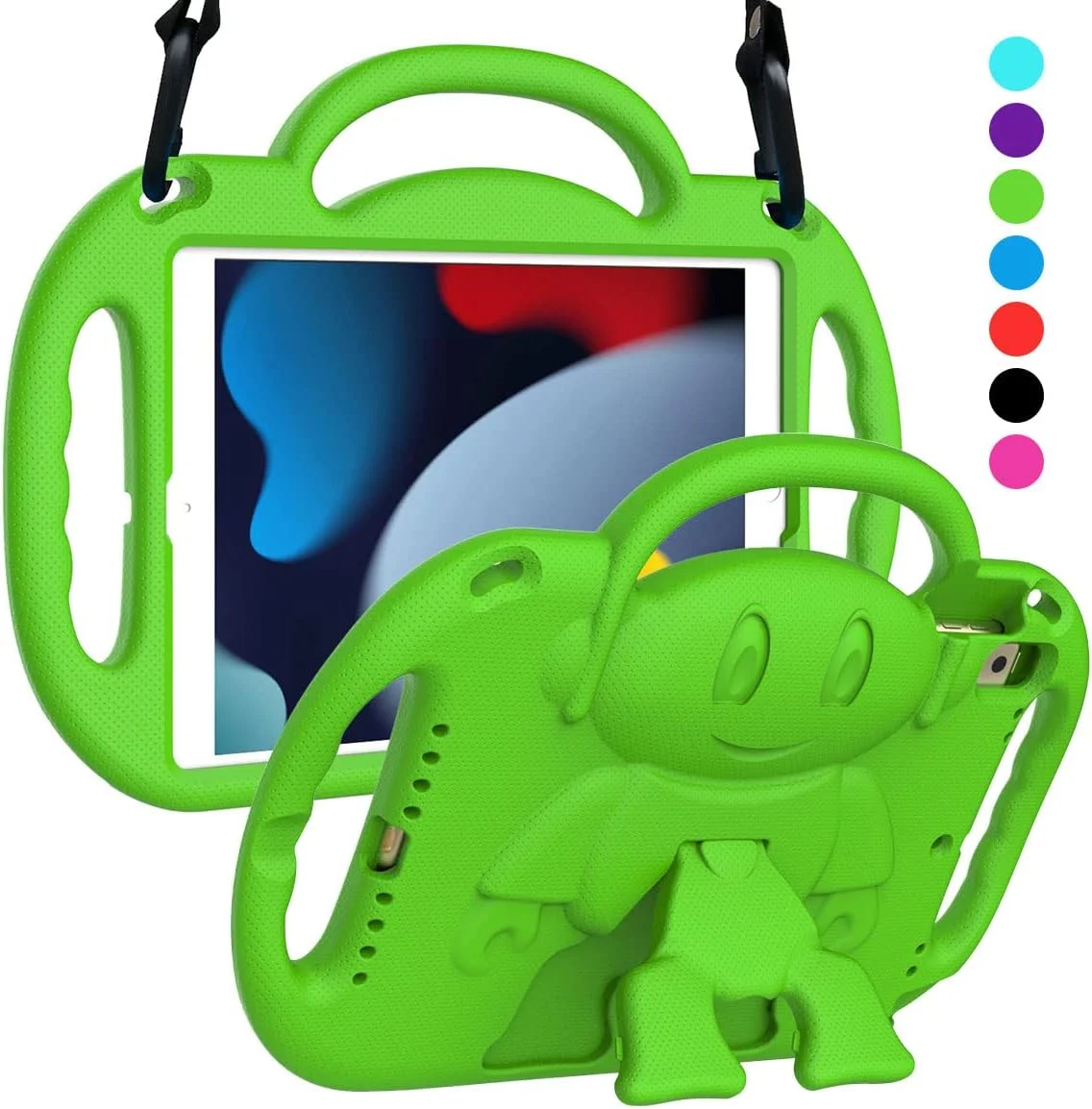 کیف محافظ کودکانه SUPLIK برای آیپد نسل 9/8/7 (10.2 اینچ، 2021/2020/2019)، کیف محافظ آیپد 10.2 اینچی با بند شانه ای، دسته و استند برای اپل آیپد نسل 7/8/9، سبز کیف محافظ کودکانه SUPLIK برای آیپد نسل 9/8/7 (10.2 اینچ، 2021/2020/2019)، کیف محافظ آیپد 10.2 اینچی با بند شانه ای، دسته و استند برای اپل آیپد نسل 7/8/9، سبز