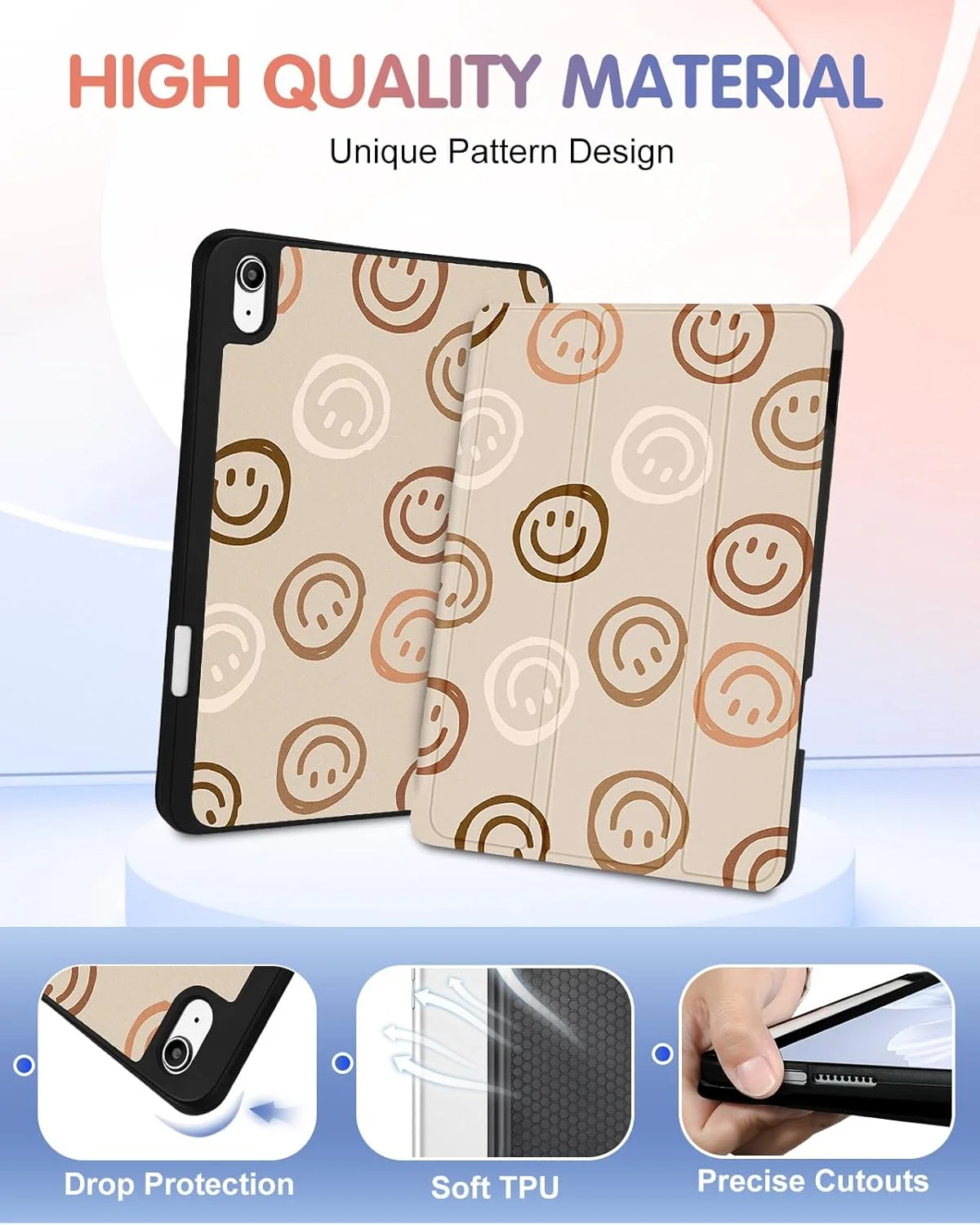 کاور تبلت Wazzasoft مناسب برای آیپد A16 مدل 2025 - کاور آیپد نسل 10، طرح فانتزی دخترانه، مناسب کودکان، نوجوانان، طراحی لبخند، دارای جای قلم، قابلیت خواب/بیدار شدن خودکار، مناسب برای آیپد 11/10 اینچی کاور تبلت Wazzasoft مناسب برای آیپد A16 مدل 2025 - کاور آیپد نسل 10، طرح فانتزی دخترانه، مناسب کودکان، نوجوانان، طراحی لبخند، دارای جای قلم، قابلیت خواب/بیدار شدن خودکار، مناسب برای آیپد 11/10 اینچی