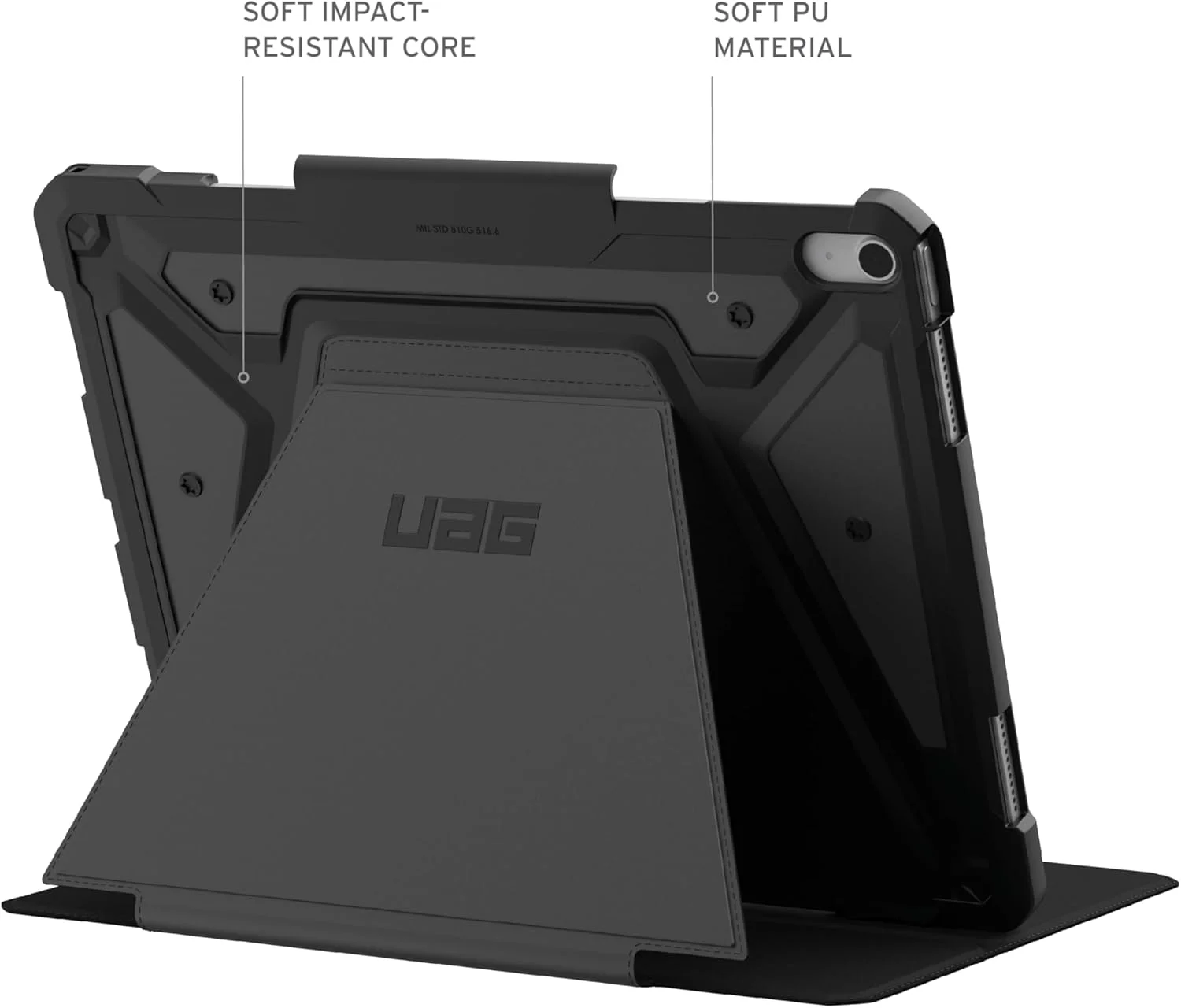 کاور محافظ تبلت آیپد ایر ۱۳ اینچ Urban Armor Gear UAG Metropolis SE (مدل ۲۰۲۴) M2 به همراه جای قلم و استند قابل تنظیم چند زاویه - مشکی کاور محافظ تبلت آیپد ایر ۱۳ اینچ Urban Armor Gear UAG Metropolis SE (مدل ۲۰۲۴) M2 به همراه جای قلم و استند قابل تنظیم چند زاویه - مشکی