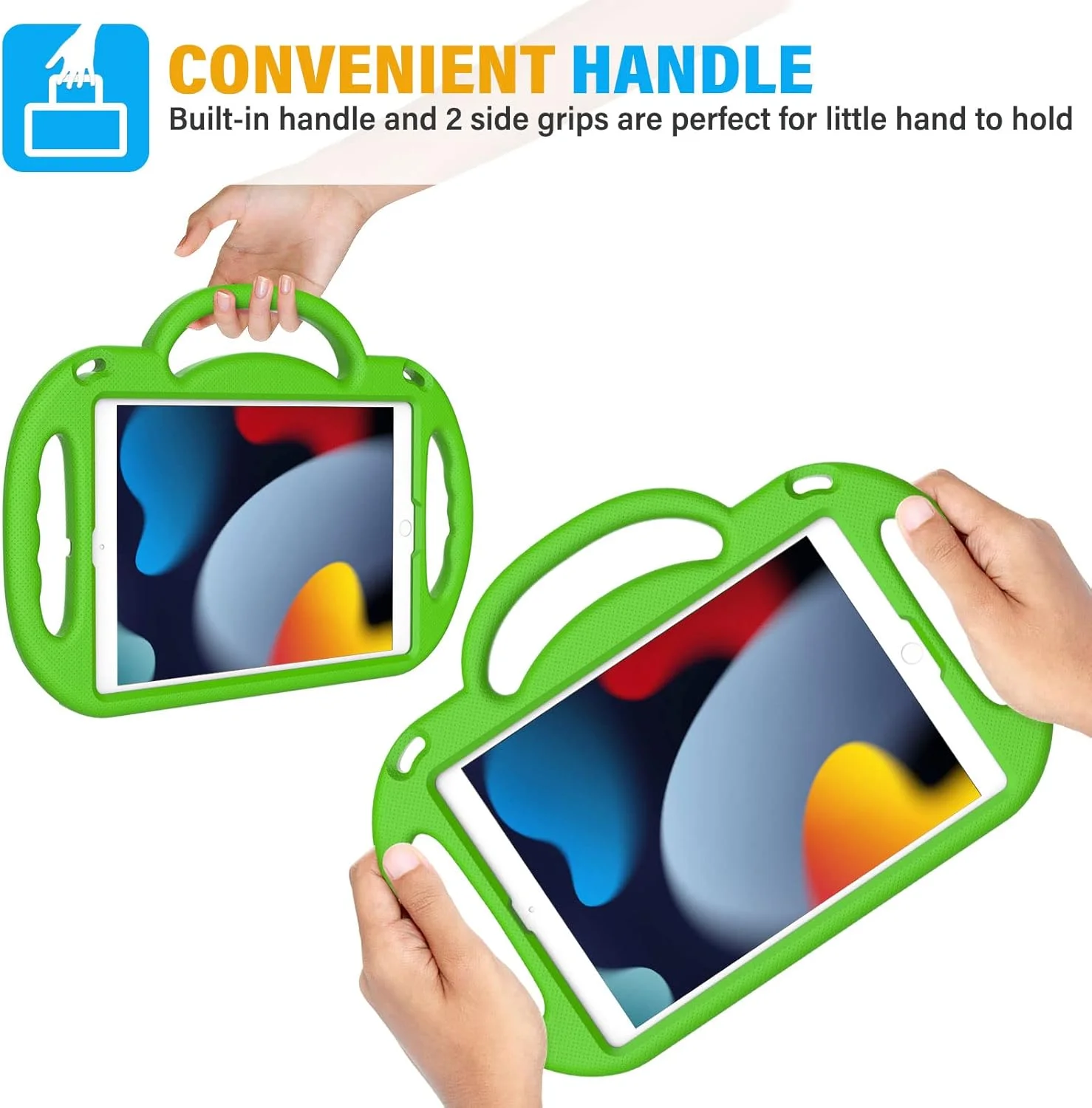 کیف محافظ کودکانه SUPLIK برای آیپد نسل 9/8/7 (10.2 اینچ، 2021/2020/2019)، کیف محافظ آیپد 10.2 اینچی با بند شانه ای، دسته و استند برای اپل آیپد نسل 7/8/9، سبز کیف محافظ کودکانه SUPLIK برای آیپد نسل 9/8/7 (10.2 اینچ، 2021/2020/2019)، کیف محافظ آیپد 10.2 اینچی با بند شانه ای، دسته و استند برای اپل آیپد نسل 7/8/9، سبز