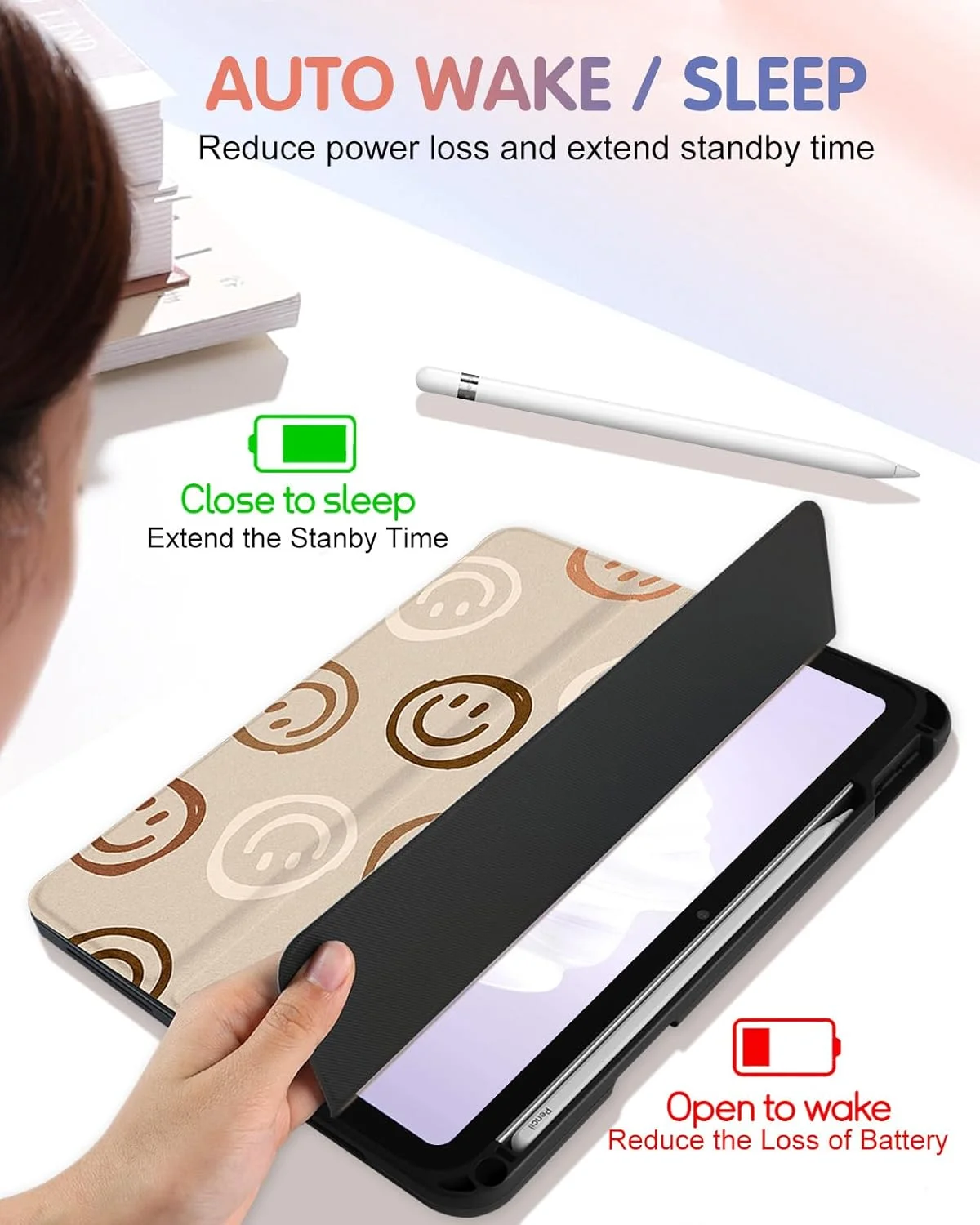 کاور تبلت Wazzasoft مناسب برای آیپد A16 مدل 2025 - کاور آیپد نسل 10، طرح فانتزی دخترانه، مناسب کودکان، نوجوانان، طراحی لبخند، دارای جای قلم، قابلیت خواب/بیدار شدن خودکار، مناسب برای آیپد 11/10 اینچی کاور تبلت Wazzasoft مناسب برای آیپد A16 مدل 2025 - کاور آیپد نسل 10، طرح فانتزی دخترانه، مناسب کودکان، نوجوانان، طراحی لبخند، دارای جای قلم، قابلیت خواب/بیدار شدن خودکار، مناسب برای آیپد 11/10 اینچی