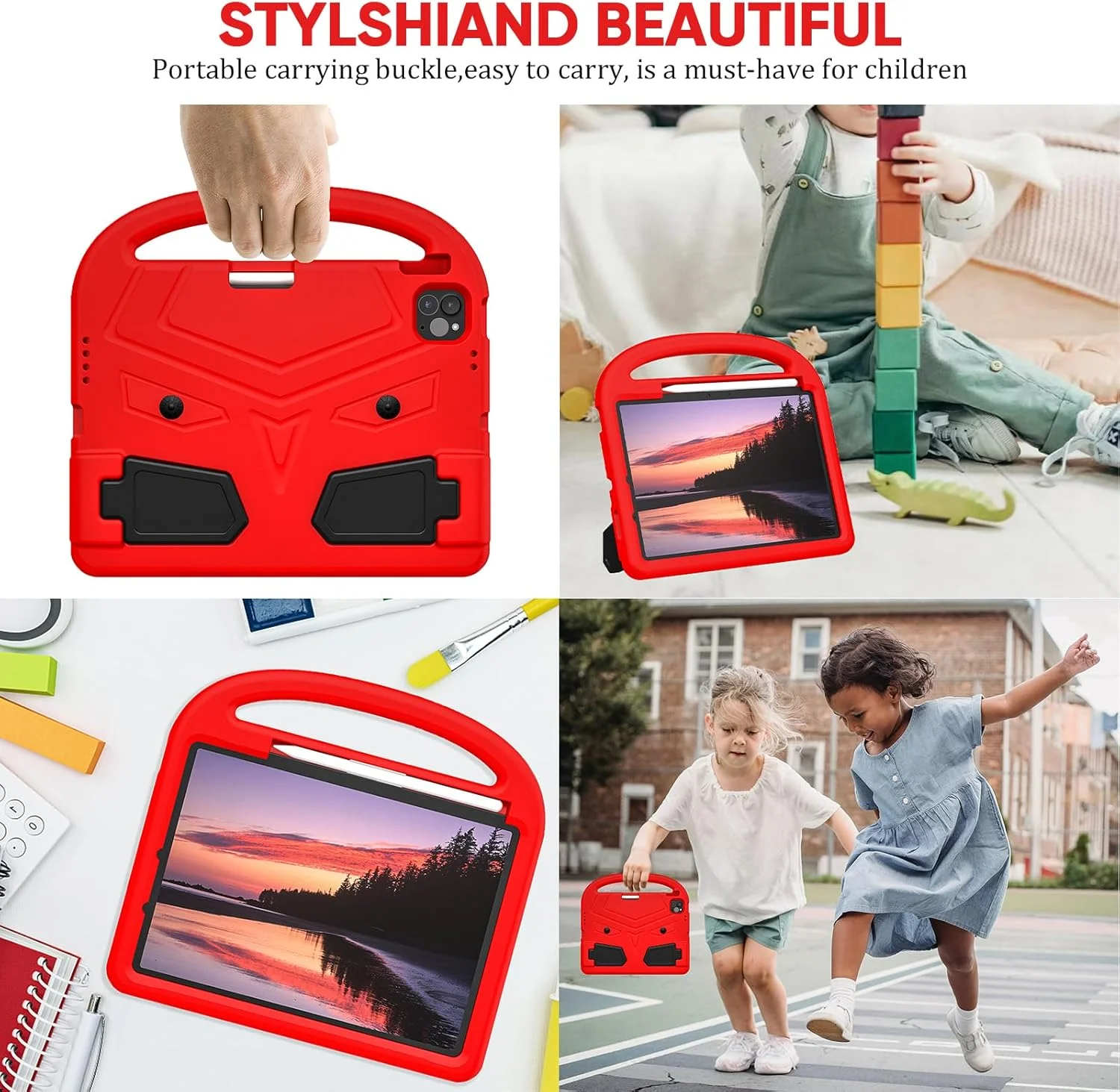 کیف کودکانه UUcovers مناسب برای آیپد ایر 11 اینچی M3 (2025) / M2 (2024) با جای قلم/دسته/پایه، سبک وزن، فوم EVA نرم، ضد ضربه، روکش تبلت پایه دار برای آیپد ایر 11 اینچی M3/M2، پرنده قرمز کیف کودکانه UUcovers مناسب برای آیپد ایر 11 اینچی M3 (2025) / M2 (2024) با جای قلم/دسته/پایه، سبک وزن، فوم EVA نرم، ضد ضربه، روکش تبلت پایه دار برای آیپد ایر 11 اینچی M3/M2، پرنده قرمز