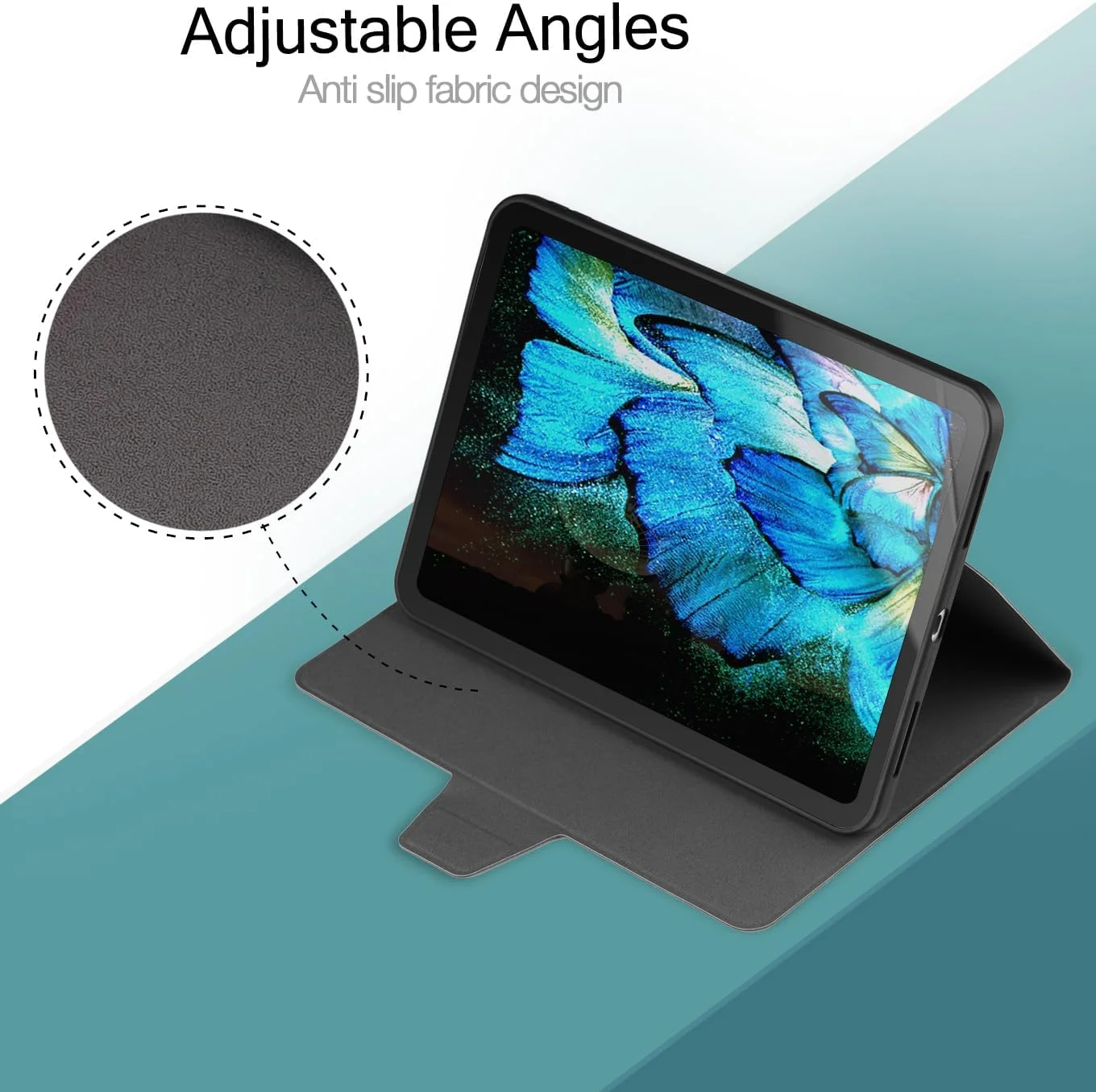 کاور باریک چرخشی KUAELEN مناسب برای آیپد نسل 10 سال 2022، 10.9 اینچی، قاب آیپد 10، مناسب برای قاب آیپد نسل 10 اپل با قابلیت خواب/بیداری خودکار، طرح پروانه های آبی کاور باریک چرخشی KUAELEN مناسب برای آیپد نسل 10 سال 2022، 10.9 اینچی، قاب آیپد 10، مناسب برای قاب آیپد نسل 10 اپل با قابلیت خواب/بیداری خودکار، طرح پروانه های آبی