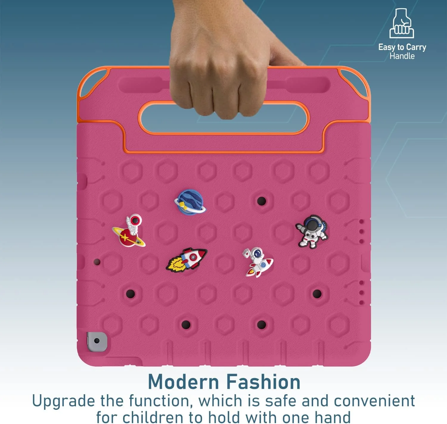 کاور محافظ کودکانه مقاوم Moxedo، ساخته شده از EVA سیلیکونی، ضد ضربه، با طرح کارتونی سه بعدی DIY به همراه جای مداد، استند و دسته، سازگار با آیپد 2021 (نسل نهم) 10.2 اینچی اپل (صورتی گل رز) کاور محافظ کودکانه مقاوم Moxedo، ساخته شده از EVA سیلیکونی، ضد ضربه، با طرح کارتونی سه بعدی DIY به همراه جای مداد، استند و دسته، سازگار با آیپد 2021 (نسل نهم) 10.2 اینچی اپل (صورتی گل رز)