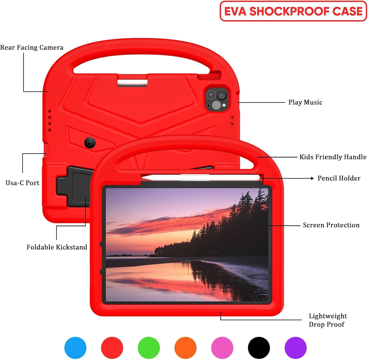کیف کودکانه UUcovers مناسب برای آیپد ایر 11 اینچی M3 (2025) / M2 (2024) با جای قلم/دسته/پایه، سبک وزن، فوم EVA نرم، ضد ضربه، روکش تبلت پایه دار برای آیپد ایر 11 اینچی M3/M2، پرنده قرمز کیف کودکانه UUcovers مناسب برای آیپد ایر 11 اینچی M3 (2025) / M2 (2024) با جای قلم/دسته/پایه، سبک وزن، فوم EVA نرم، ضد ضربه، روکش تبلت پایه دار برای آیپد ایر 11 اینچی M3/M2، پرنده قرمز