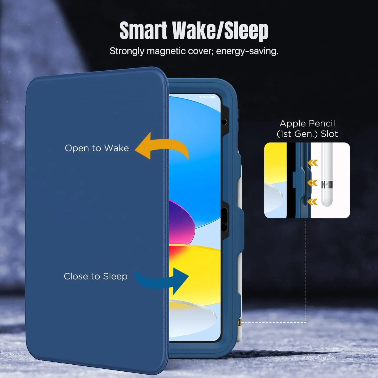 کاور تبلت MoKo مناسب برای آیپد 11 اینچی (A16) نسل 11 سال 2025 / کاور آیپد نسل 10 با جای قلم، 10.9 اینچ 2022، دارای محافظ صفحه نمایش داخلی، پشت شفاف، استند با قابلیت تنظیم زاویه دید، سرمه ای کاور تبلت MoKo مناسب برای آیپد 11 اینچی (A16) نسل 11 سال 2025 / کاور آیپد نسل 10 با جای قلم، 10.9 اینچ 2022، دارای محافظ صفحه نمایش داخلی، پشت شفاف، استند با قابلیت تنظیم زاویه دید، سرمه ای
