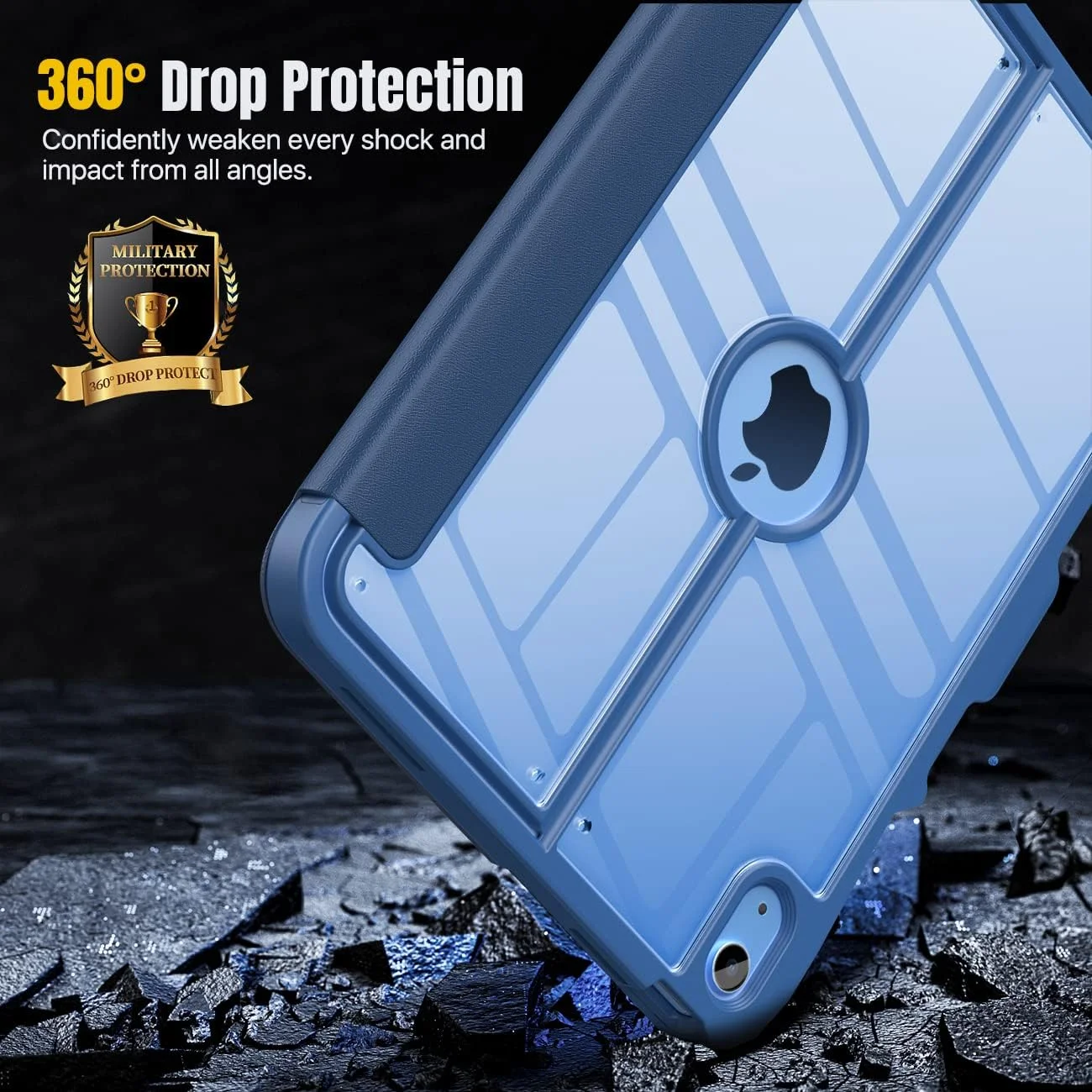 کاور تبلت MoKo مناسب برای آیپد 11 اینچی (A16) نسل 11 سال 2025 / کاور آیپد نسل 10 با جای قلم، 10.9 اینچ 2022، دارای محافظ صفحه نمایش داخلی، پشت شفاف، استند با قابلیت تنظیم زاویه دید، سرمه ای کاور تبلت MoKo مناسب برای آیپد 11 اینچی (A16) نسل 11 سال 2025 / کاور آیپد نسل 10 با جای قلم، 10.9 اینچ 2022، دارای محافظ صفحه نمایش داخلی، پشت شفاف، استند با قابلیت تنظیم زاویه دید، سرمه ای