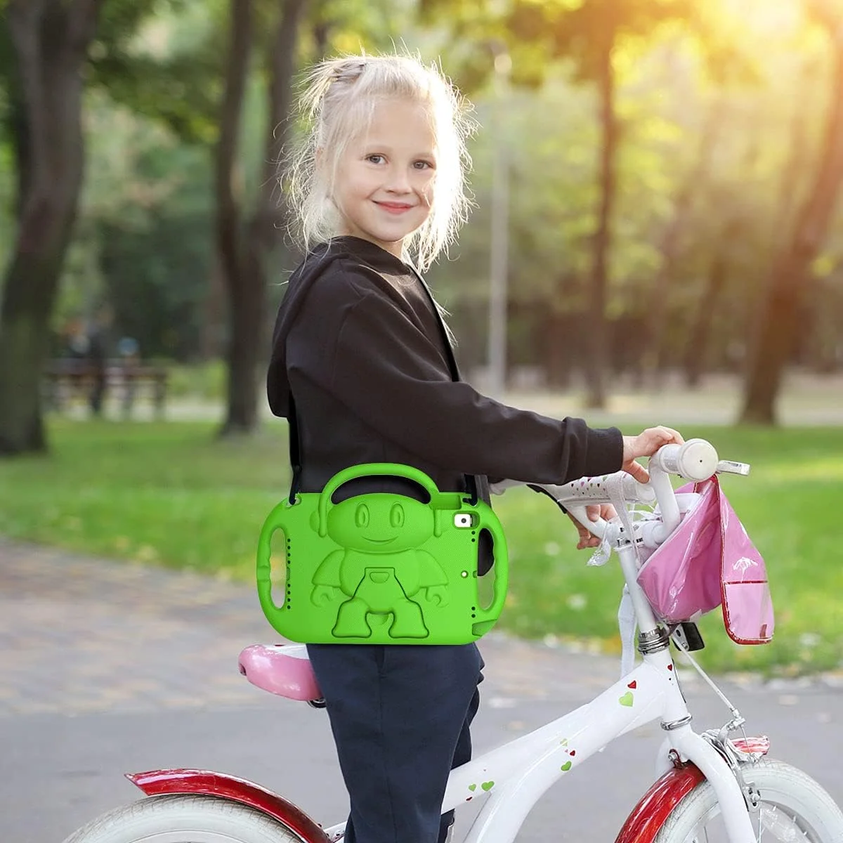 کیف محافظ کودکانه SUPLIK برای آیپد نسل 9/8/7 (10.2 اینچ، 2021/2020/2019)، کیف محافظ آیپد 10.2 اینچی با بند شانه ای، دسته و استند برای اپل آیپد نسل 7/8/9، سبز کیف محافظ کودکانه SUPLIK برای آیپد نسل 9/8/7 (10.2 اینچ، 2021/2020/2019)، کیف محافظ آیپد 10.2 اینچی با بند شانه ای، دسته و استند برای اپل آیپد نسل 7/8/9، سبز