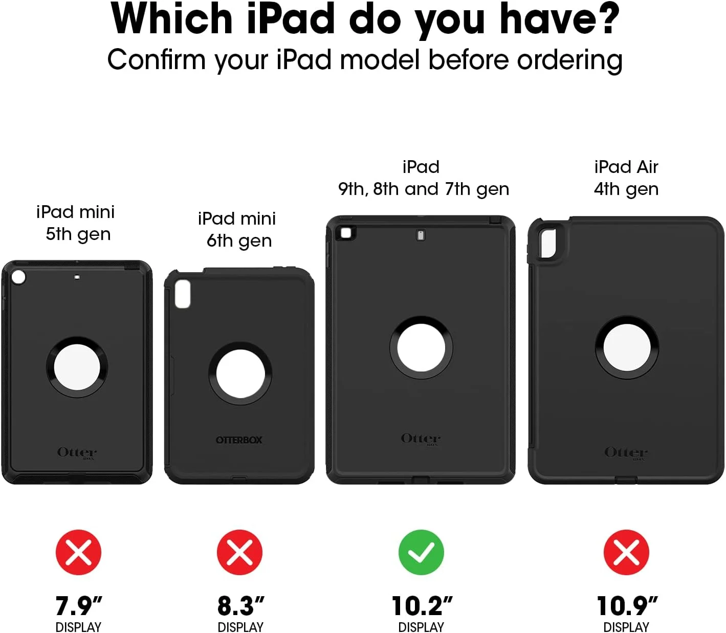 محافظ تبلت OtterBox برای Apple iPad 10.2 اینچی (نسل 7 سال 2019 / نسل 8 سال 2020 / نسل 9 سال 2021)، سری محافظتی UnlimitED، خاکستری - بسته بندی غیر خرده فروشی