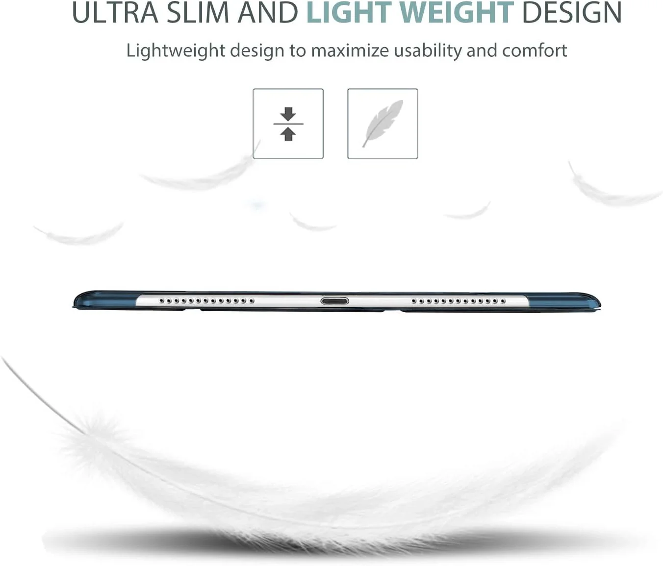 کاور پروکیس آیپد پرو 9.7 اینچ 2016 (مدل قدیمی)، کاور هوشمند باریک و سبک با پشت مات نیمه شفاف برای اپل آیپد پرو 9.7 اینچ (A1673 A1674 A1675) - سرمه ای کاور پروکیس آیپد پرو 9.7 اینچ 2016 (مدل قدیمی)، کاور هوشمند باریک و سبک با پشت مات نیمه شفاف برای اپل آیپد پرو 9.7 اینچ (A1673 A1674 A1675) - سرمه ای