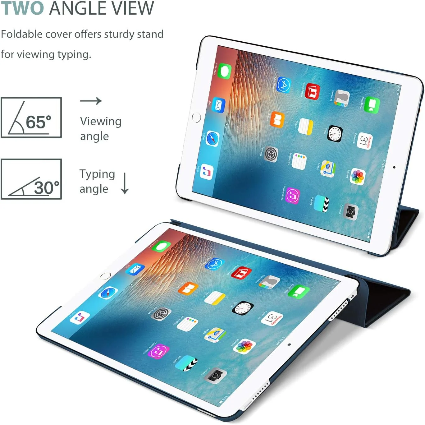 کاور پروکیس آیپد پرو 9.7 اینچ 2016 (مدل قدیمی)، کاور هوشمند باریک و سبک با پشت مات نیمه شفاف برای اپل آیپد پرو 9.7 اینچ (A1673 A1674 A1675) - سرمه ای کاور پروکیس آیپد پرو 9.7 اینچ 2016 (مدل قدیمی)، کاور هوشمند باریک و سبک با پشت مات نیمه شفاف برای اپل آیپد پرو 9.7 اینچ (A1673 A1674 A1675) - سرمه ای