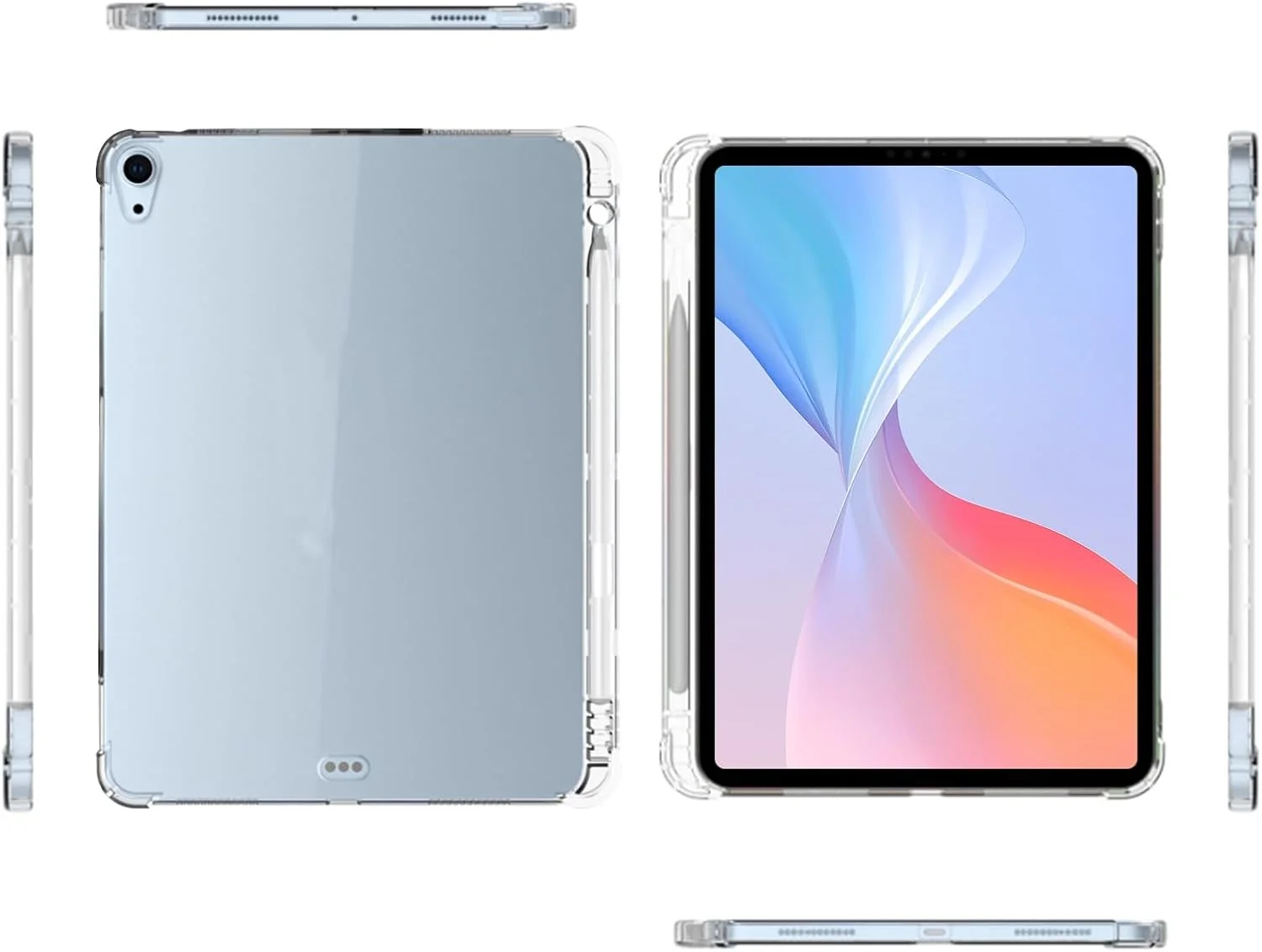 کاور شفاف Lukione سازگار با آیپد ایر 11 اینچی M2 (2024) با جای قلم، ضد زردی، ضد ضربه، باریک، پوشش پشتی تبلت با سپر TPU نرم کاور شفاف Lukione سازگار با آیپد ایر 11 اینچی M2 (2024) با جای قلم، ضد زردی، ضد ضربه، باریک، پوشش پشتی تبلت با سپر TPU نرم
