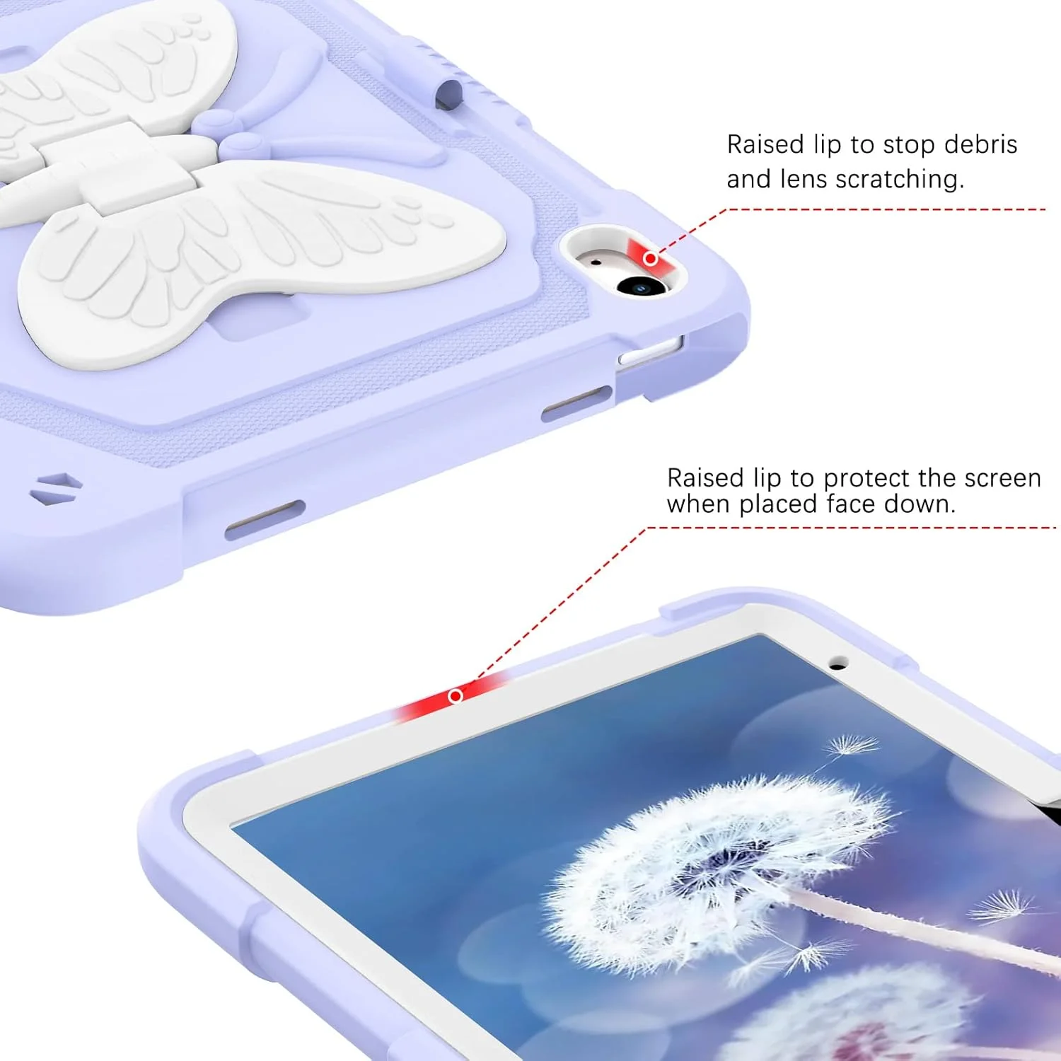 قاب محافظ تبلت YINLAI مناسب برای آیپد نسل 10 مدل 2022 10.9 اینچ A2696 A2757 A2777 به همراه جای قلم، پایه پروانهای، سیلیکون نرم، PC سخت، ضد ضربه، مناسب دختران، کودکان و بانوان، بنفش قاب محافظ تبلت YINLAI مناسب برای آیپد نسل 10 مدل 2022 10.9 اینچ A2696 A2757 A2777 به همراه جای قلم، پایه پروانهای، سیلیکون نرم، PC سخت، ضد ضربه، مناسب دختران، کودکان و بانوان، بنفش