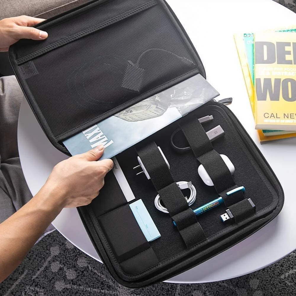 کیف تبلت پورتفولیو برای آیپد پرو ۱۳ اینچی M4 و آیپد ایر M3/M2 2024-2025، کاور محافظ آیپد پرو ۱۲.۹ اینچی با جیب لوازم جانبی برای اپل پنسل و مجیک کیبورد کیف تبلت پورتفولیو برای آیپد پرو ۱۳ اینچی M4 و آیپد ایر M3/M2 2024-2025، کاور محافظ آیپد پرو ۱۲.۹ اینچی با جیب لوازم جانبی برای اپل پنسل و مجیک کیبورد