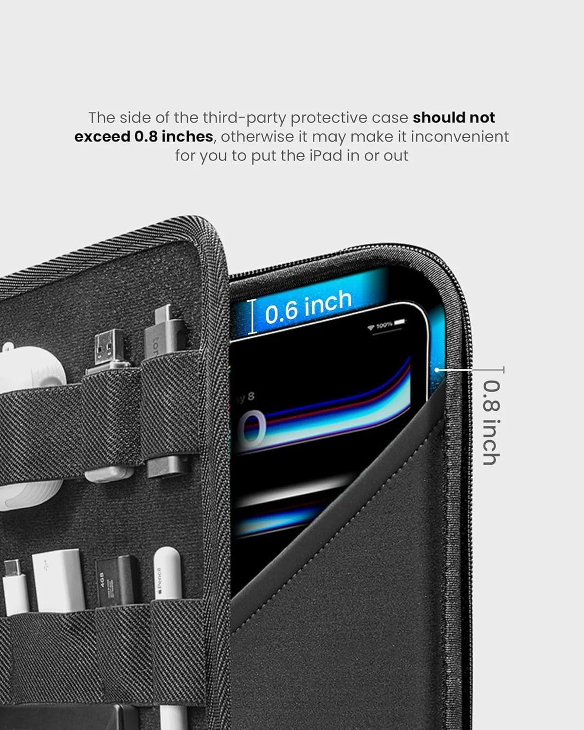 کیف تبلت پورتفولیو برای آیپد پرو ۱۳ اینچی M4 و آیپد ایر M3/M2 2024-2025، کاور محافظ آیپد پرو ۱۲.۹ اینچی با جیب لوازم جانبی برای اپل پنسل و مجیک کیبورد کیف تبلت پورتفولیو برای آیپد پرو ۱۳ اینچی M4 و آیپد ایر M3/M2 2024-2025، کاور محافظ آیپد پرو ۱۲.۹ اینچی با جیب لوازم جانبی برای اپل پنسل و مجیک کیبورد