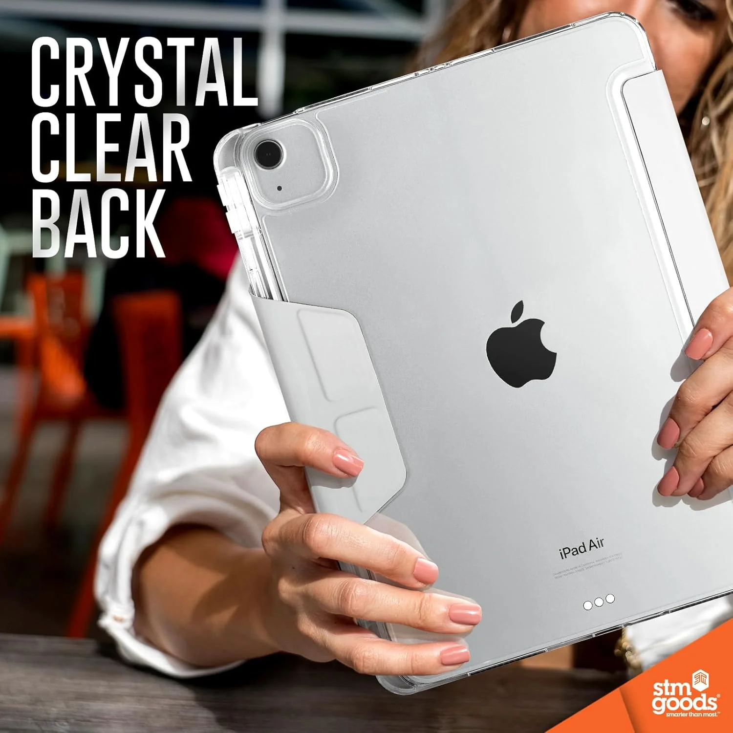 STM Opp Case for Apple iPad Air 11" M2 (iPadPro 11 Gen 4-1 / iPadAir 10.9 Gen 5/4| Slim Light Protective Cover, Anti-Scratch Transparent Back, w/Apple Pencil Storage, Auto Sleep/Wake - Pink STM Opp Case for Apple iPad Air 11" M2 (iPadPro 11 Gen 4-1 / iPadAir 10.9 Gen 5/4| Slim Light Protective Cover, Anti-Scratch Transparent Back, w/Apple Pencil Storage, Auto Sleep/Wake - Pink