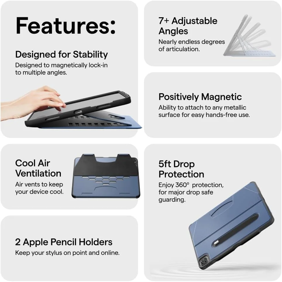 کاور محافظ آیپد پرو 12.9 اینچی ZUGU، طراحی فوق العاده باریک و محافظ برای آیپد پرو 12.9 اینچی (نسل ششم / نسل پنجم)، شارژ بی سیم قلم اپل، استند مغناطیسی مناسب (خواب/بیدار شدن خودکار) - مشکی کاور محافظ آیپد پرو 12.9 اینچی ZUGU، طراحی فوق العاده باریک و محافظ برای آیپد پرو 12.9 اینچی (نسل ششم / نسل پنجم)، شارژ بی سیم قلم اپل، استند مغناطیسی مناسب (خواب/بیدار شدن خودکار) - مشکی