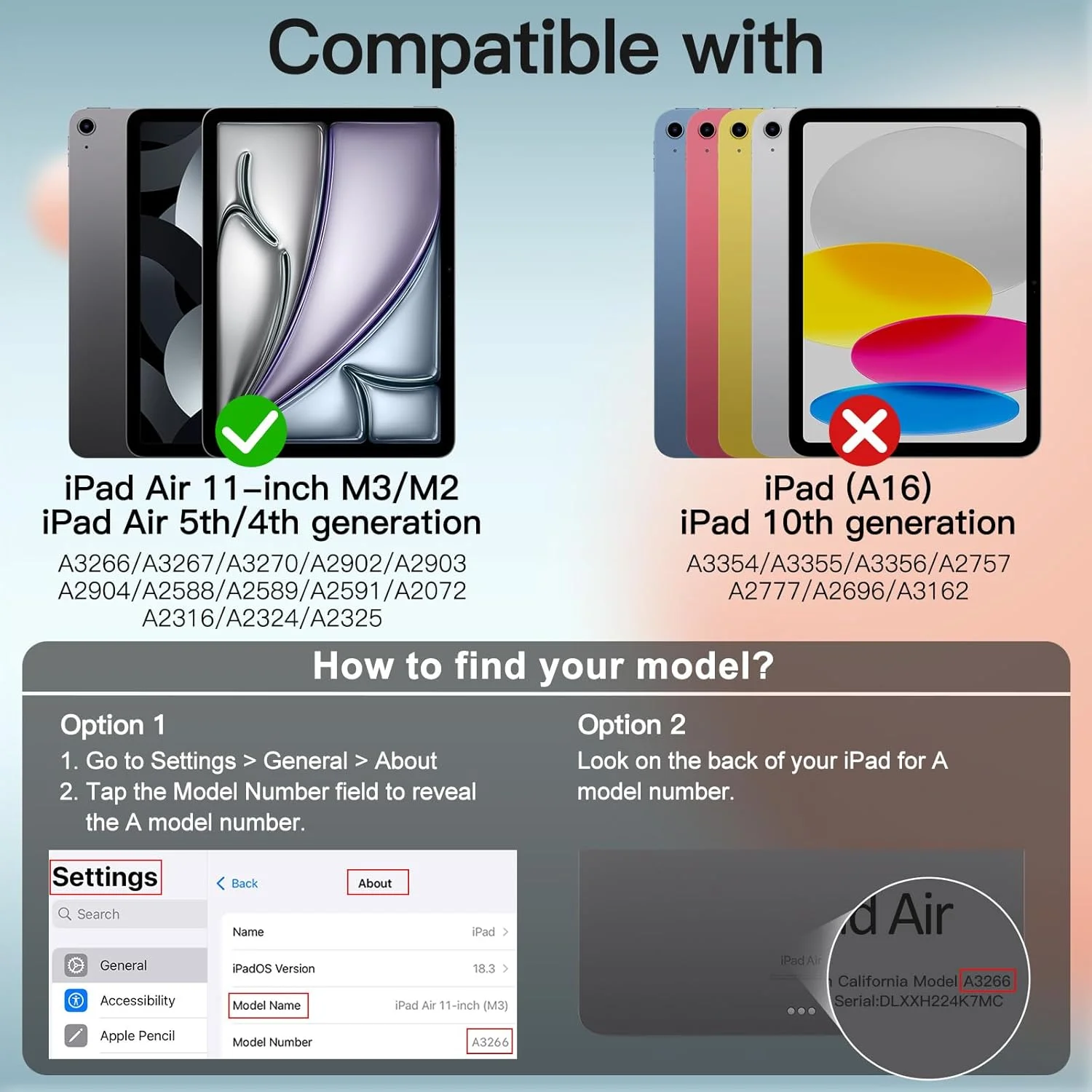 کاور JETech برای آیپد ایر ۱۱ اینچ M3/M2 (2025/2024)، آیپد ایر ۵/۴ (2022/2020 نسل پنجم/چهارم ۱۰.۹ اینچ)، کاور پشتی سخت و باریک با قابلیت بیدار/خواب خودکار (مشکی) کاور JETech برای آیپد ایر ۱۱ اینچ M3/M2 (2025/2024)، آیپد ایر ۵/۴ (2022/2020 نسل پنجم/چهارم ۱۰.۹ اینچ)، کاور پشتی سخت و باریک با قابلیت بیدار/خواب خودکار (مشکی)