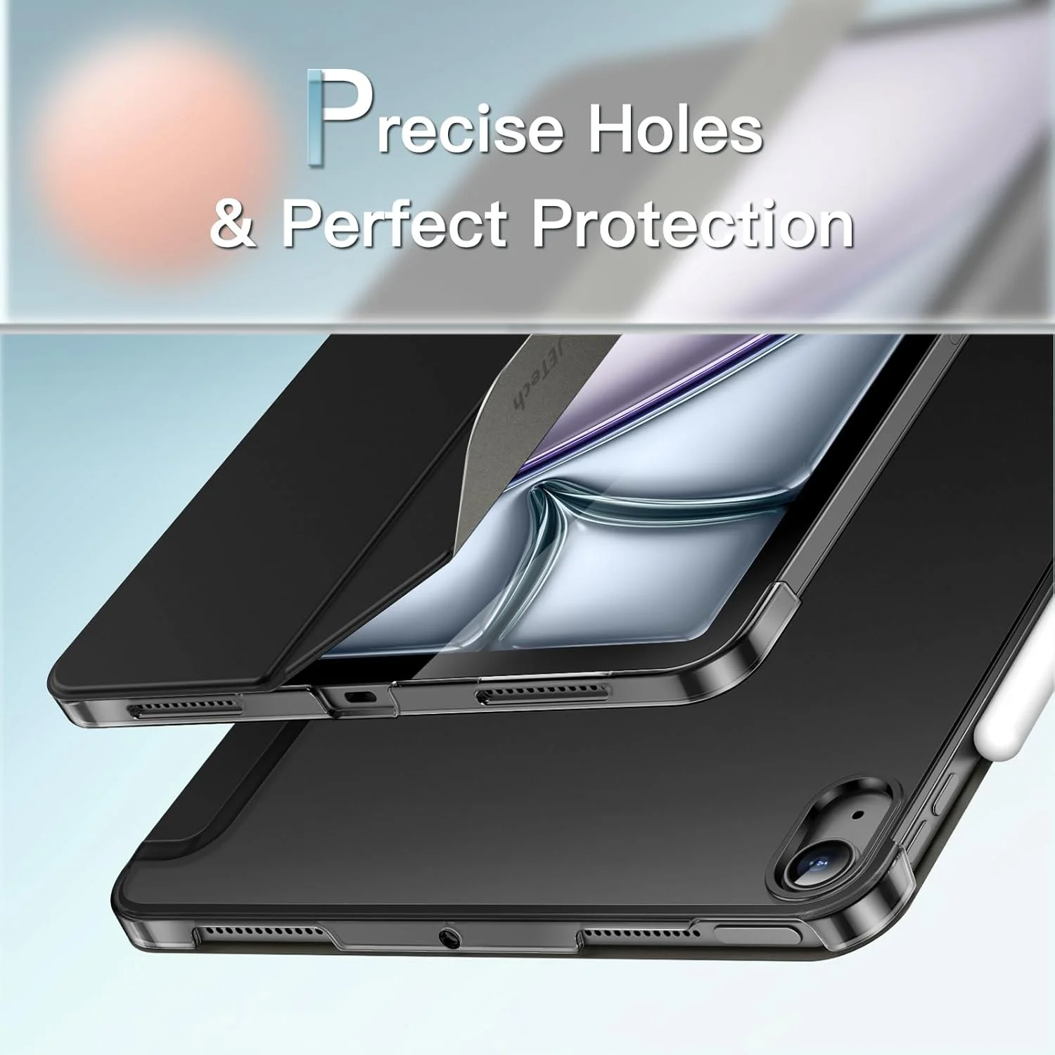 کاور JETech برای آیپد ایر ۱۱ اینچ M3/M2 (2025/2024)، آیپد ایر ۵/۴ (2022/2020 نسل پنجم/چهارم ۱۰.۹ اینچ)، کاور پشتی سخت و باریک با قابلیت بیدار/خواب خودکار (مشکی) کاور JETech برای آیپد ایر ۱۱ اینچ M3/M2 (2025/2024)، آیپد ایر ۵/۴ (2022/2020 نسل پنجم/چهارم ۱۰.۹ اینچ)، کاور پشتی سخت و باریک با قابلیت بیدار/خواب خودکار (مشکی)