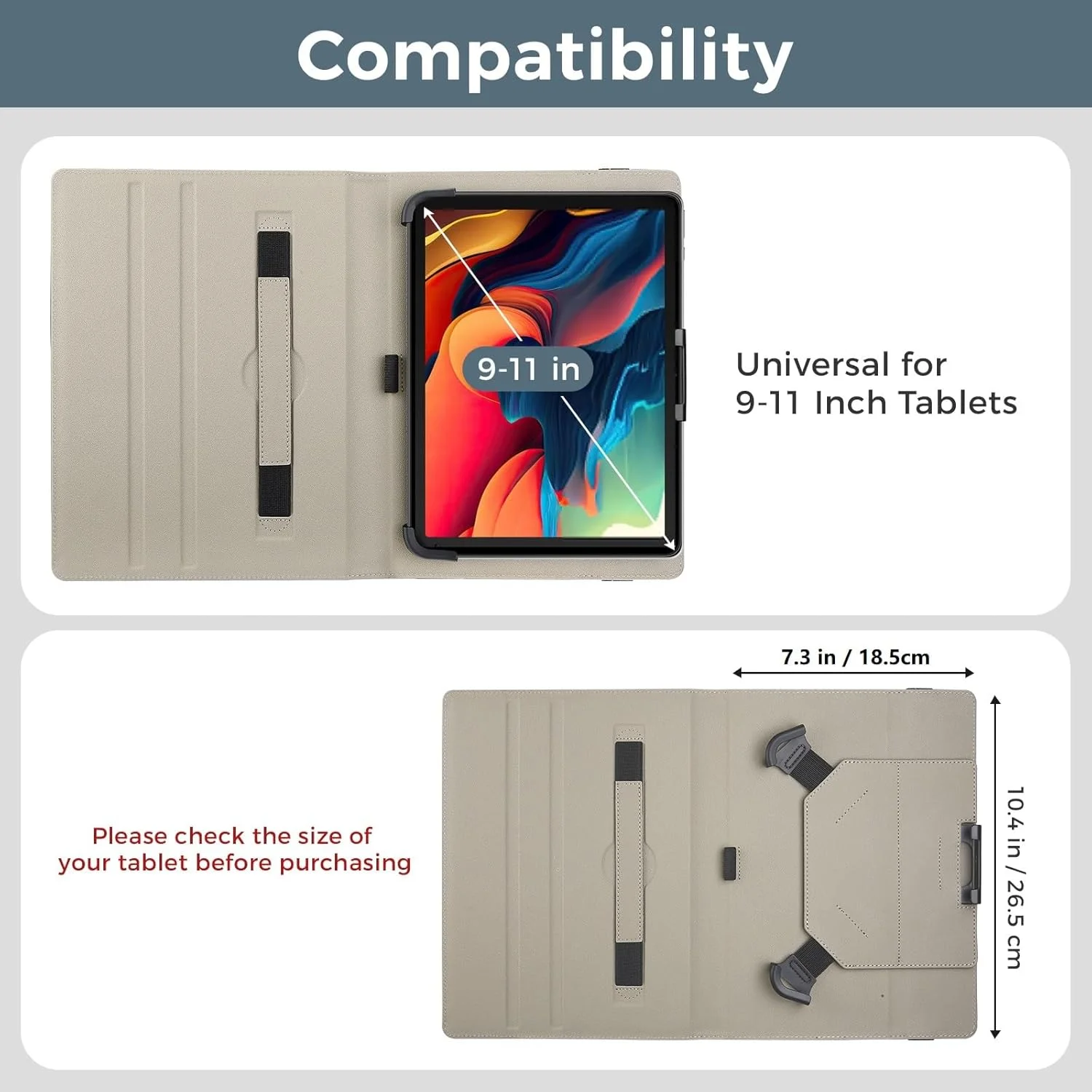 کیف تبلت یونیورسال ProCase سایز 9 تا 11 اینچ، جلد چرمی PU با کیفیت عالی، کاور محافظ با زوایای دید چندگانه و نگهدارنده قلم برای تبلت های 9 تا 11 اینچی - مشکی کیف تبلت یونیورسال ProCase سایز 9 تا 11 اینچ، جلد چرمی PU با کیفیت عالی، کاور محافظ با زوایای دید چندگانه و نگهدارنده قلم برای تبلت های 9 تا 11 اینچی - مشکی