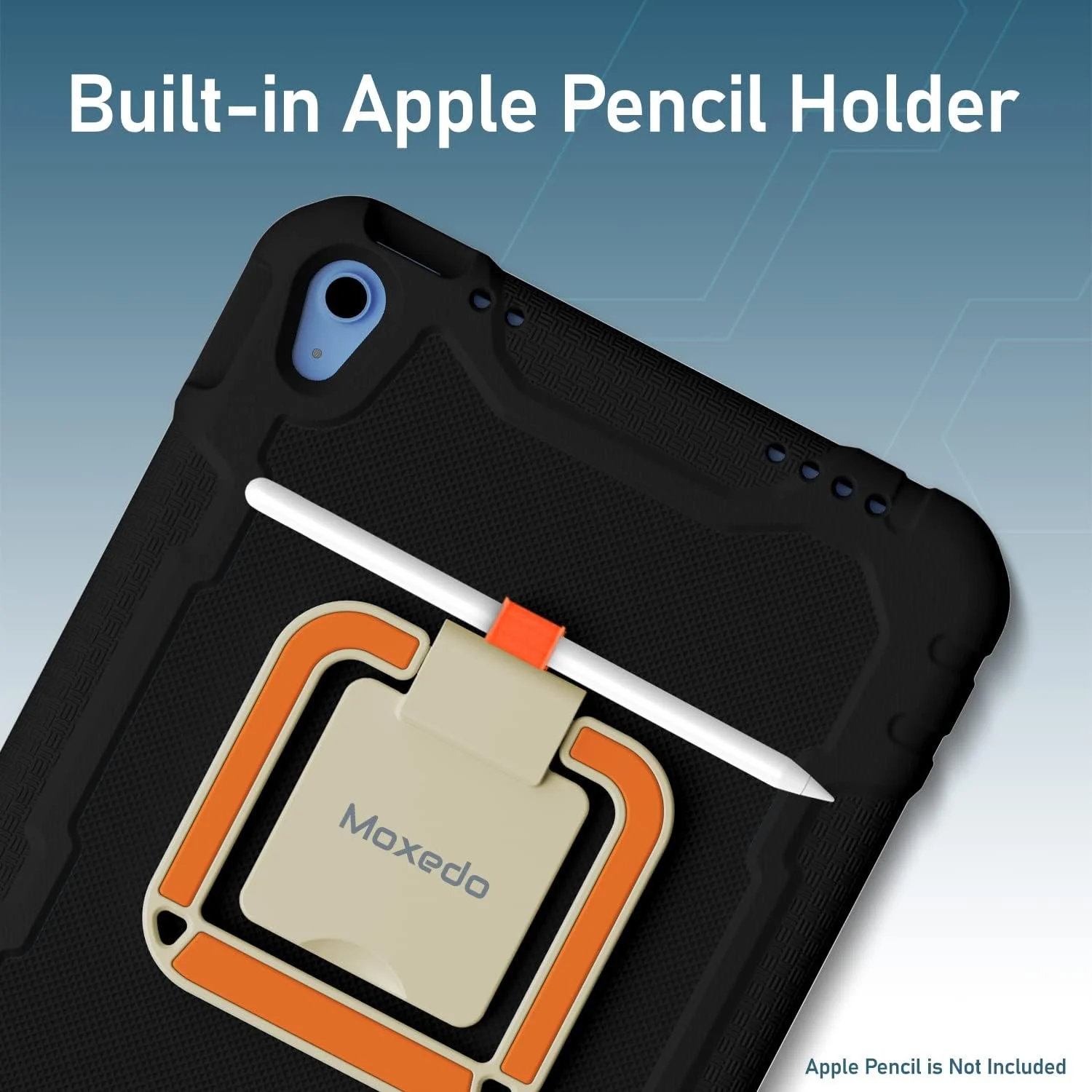 کاور محافظ کودکانه و مقاوم Moxedo از جنس EVA سیلیکونی، ضد ضربه با استند تاشو و چرخان 360 درجه و دسته و جای مداد، سازگار با Apple iPad 2022 (نسل 10) 10.9 اینچ (مشکی) کاور محافظ کودکانه و مقاوم Moxedo از جنس EVA سیلیکونی، ضد ضربه با استند تاشو و چرخان 360 درجه و دسته و جای مداد، سازگار با Apple iPad 2022 (نسل 10) 10.9 اینچ (مشکی)