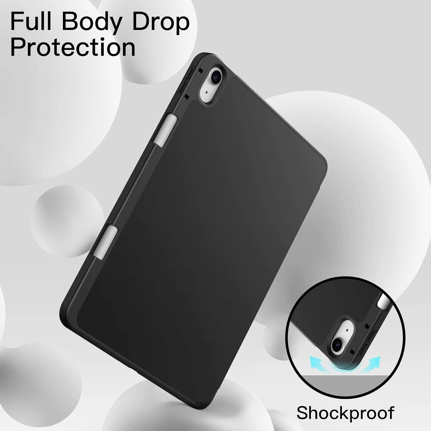 کاور JETech برای آیپد ایر ۱۱ اینچی M3/M2 (۲۰۲۵/۲۰۲۴)، آیپد ایر ۵/۴ (۲۰۲۲/۲۰۲۰ نسل پنجم/چهارم ۱۰.۹ اینچی) با نگهدارنده قلم، کاور باریک تبلت با پشت TPU نرم، قابلیت بیدار شدن/به خواب رفتن خودکار (مشکی) کاور JETech برای آیپد ایر ۱۱ اینچی M3/M2 (۲۰۲۵/۲۰۲۴)، آیپد ایر ۵/۴ (۲۰۲۲/۲۰۲۰ نسل پنجم/چهارم ۱۰.۹ اینچی) با نگهدارنده قلم، کاور باریک تبلت با پشت TPU نرم، قابلیت بیدار شدن/به خواب رفتن خودکار (مشکی)