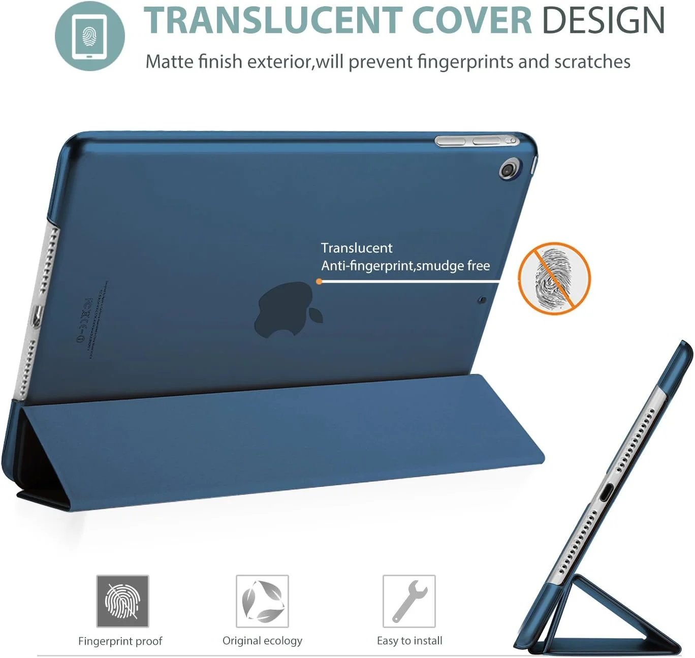 کاور هوشمند ProCase برای آیپد ایر نسخه 1، کاور محافظ باریک و سبک با پشت مات نیمه شفاف برای مدل Apple iPad Air 2013 (A1474 A1475 A1476) - سرمه ای کاور هوشمند ProCase برای آیپد ایر نسخه 1، کاور محافظ باریک و سبک با پشت مات نیمه شفاف برای مدل Apple iPad Air 2013 (A1474 A1475 A1476) - سرمه ای