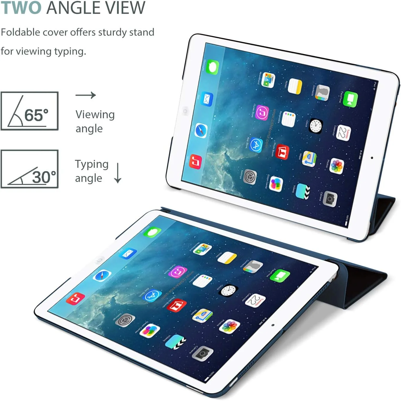 کاور هوشمند ProCase برای آیپد ایر نسخه 1، کاور محافظ باریک و سبک با پشت مات نیمه شفاف برای مدل Apple iPad Air 2013 (A1474 A1475 A1476) - سرمه ای کاور هوشمند ProCase برای آیپد ایر نسخه 1، کاور محافظ باریک و سبک با پشت مات نیمه شفاف برای مدل Apple iPad Air 2013 (A1474 A1475 A1476) - سرمه ای