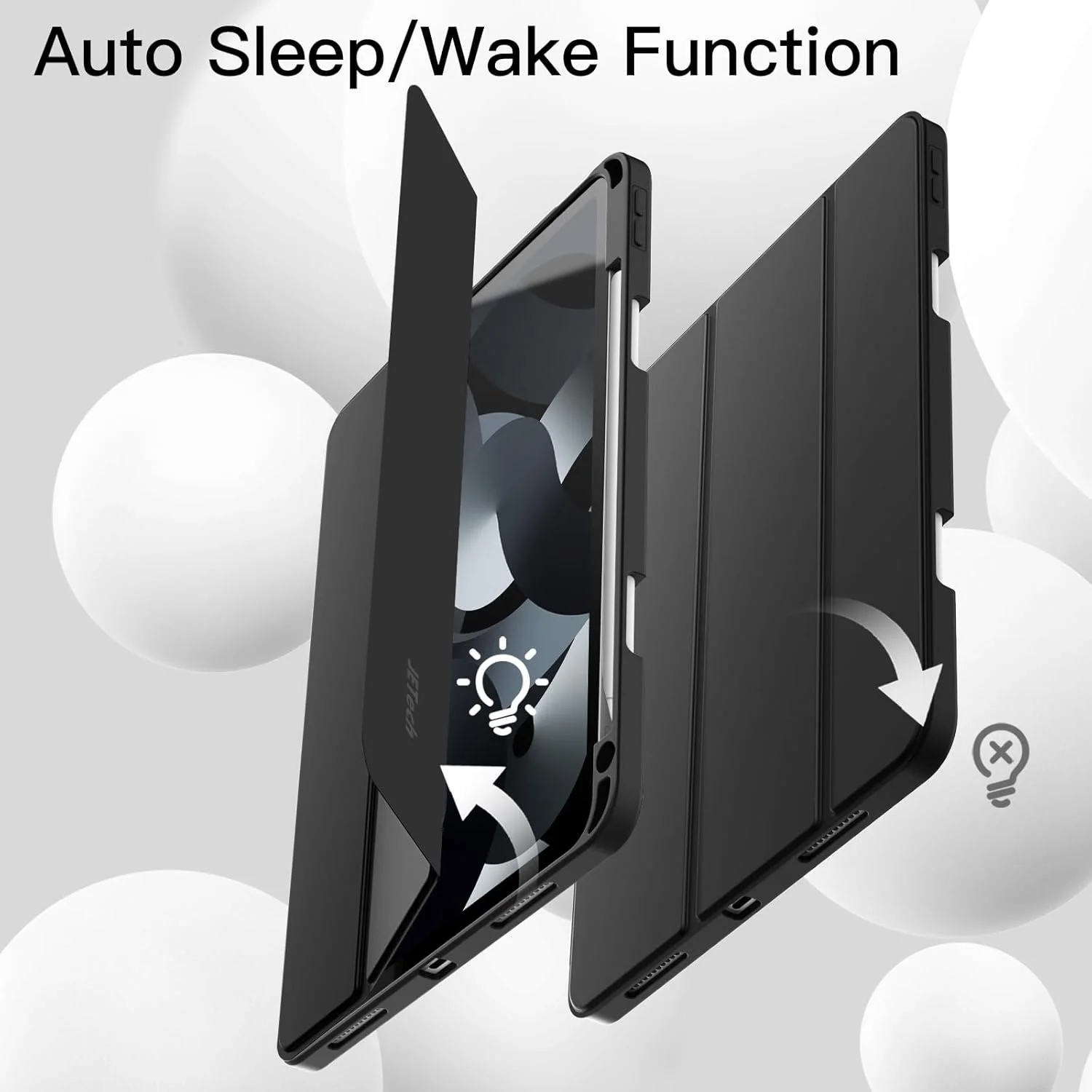 کاور JETech برای آیپد ایر ۱۱ اینچی M3/M2 (۲۰۲۵/۲۰۲۴)، آیپد ایر ۵/۴ (۲۰۲۲/۲۰۲۰ نسل پنجم/چهارم ۱۰.۹ اینچی) با نگهدارنده قلم، کاور باریک تبلت با پشت TPU نرم، قابلیت بیدار شدن/به خواب رفتن خودکار (مشکی) کاور JETech برای آیپد ایر ۱۱ اینچی M3/M2 (۲۰۲۵/۲۰۲۴)، آیپد ایر ۵/۴ (۲۰۲۲/۲۰۲۰ نسل پنجم/چهارم ۱۰.۹ اینچی) با نگهدارنده قلم، کاور باریک تبلت با پشت TPU نرم، قابلیت بیدار شدن/به خواب رفتن خودکار (مشکی)