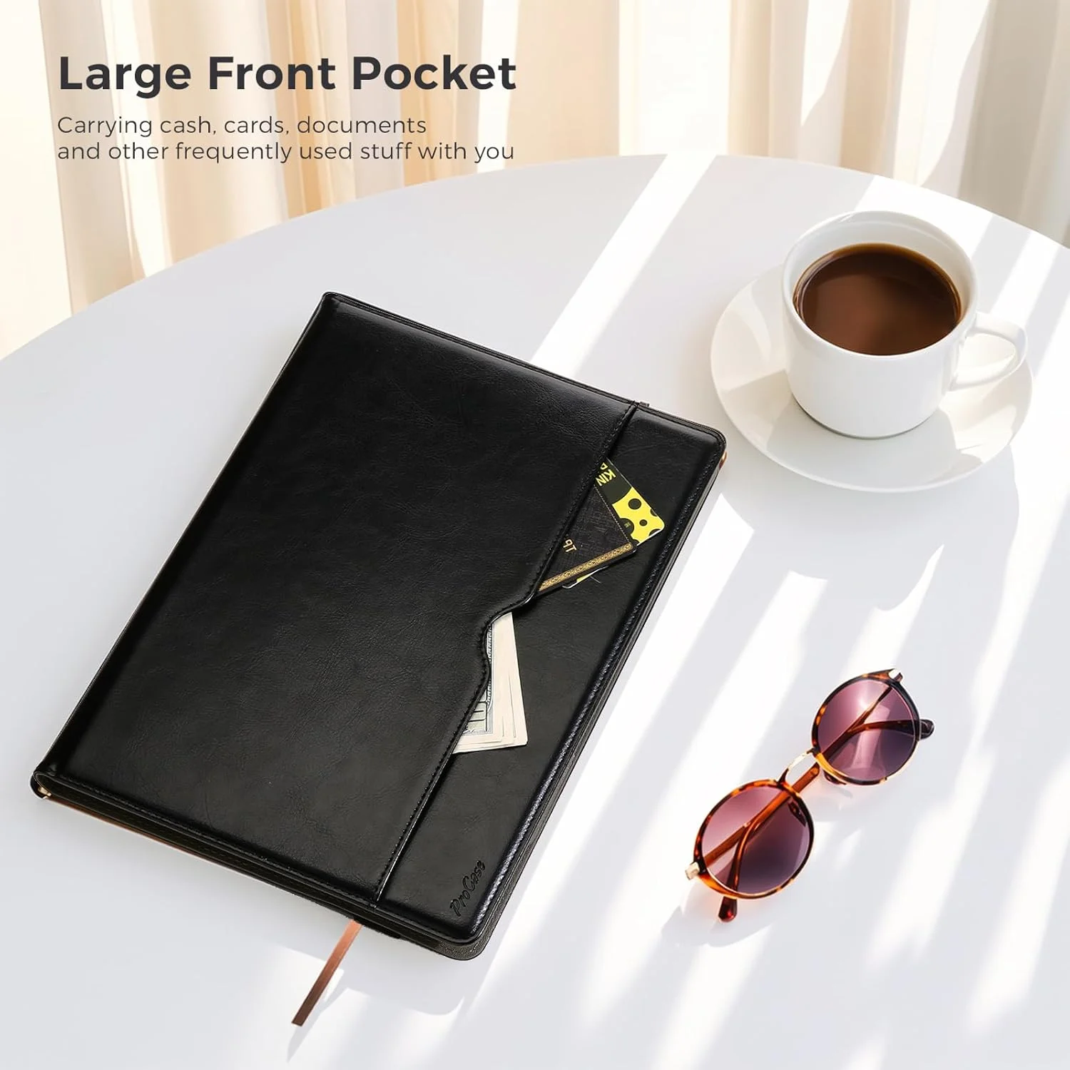 کیف تبلت یونیورسال ProCase سایز 9 تا 11 اینچ، جلد چرمی PU با کیفیت عالی، کاور محافظ با زوایای دید چندگانه و نگهدارنده قلم برای تبلت های 9 تا 11 اینچی - مشکی کیف تبلت یونیورسال ProCase سایز 9 تا 11 اینچ، جلد چرمی PU با کیفیت عالی، کاور محافظ با زوایای دید چندگانه و نگهدارنده قلم برای تبلت های 9 تا 11 اینچی - مشکی